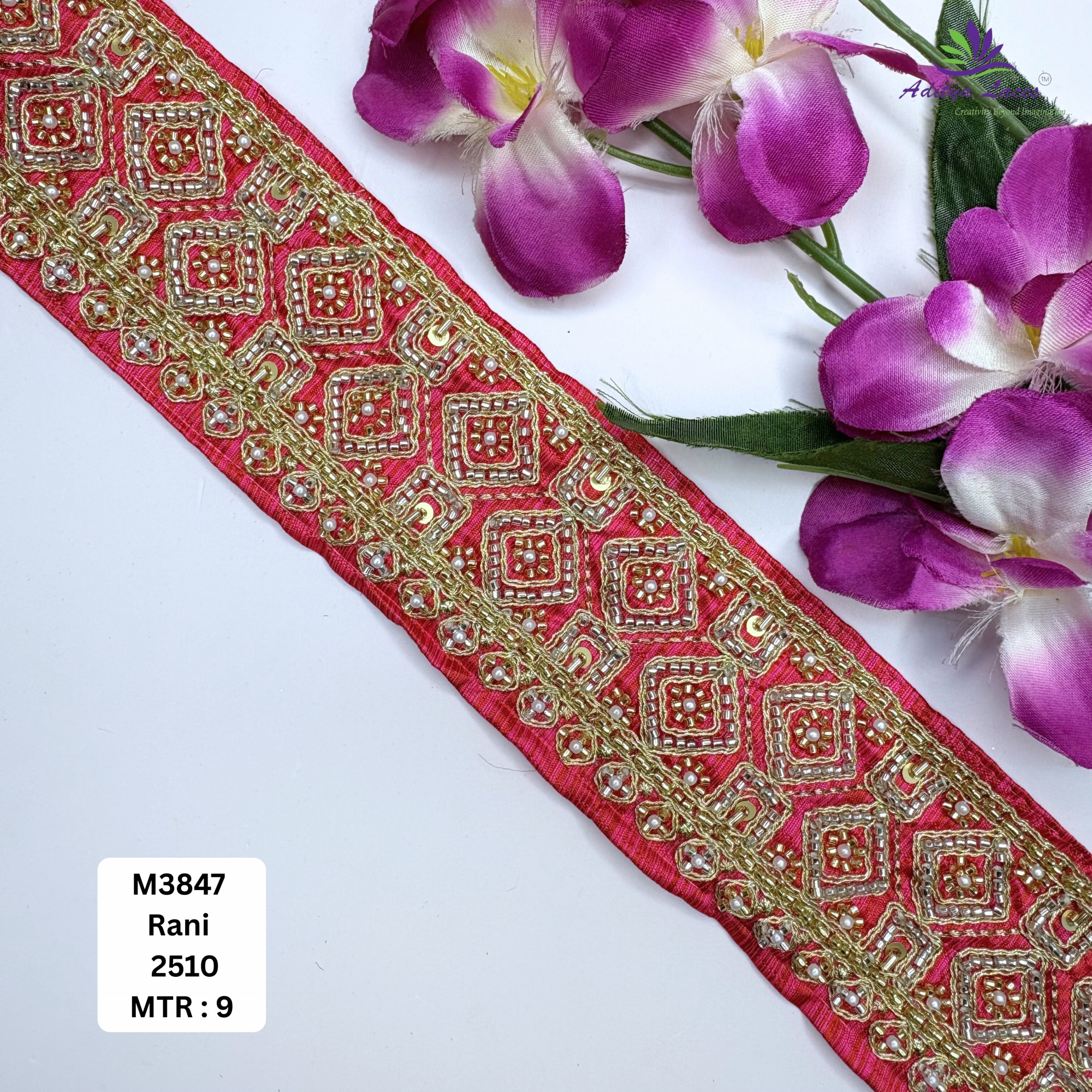 Wedding Garment Decorative Beads Trim for Lehenga Saree