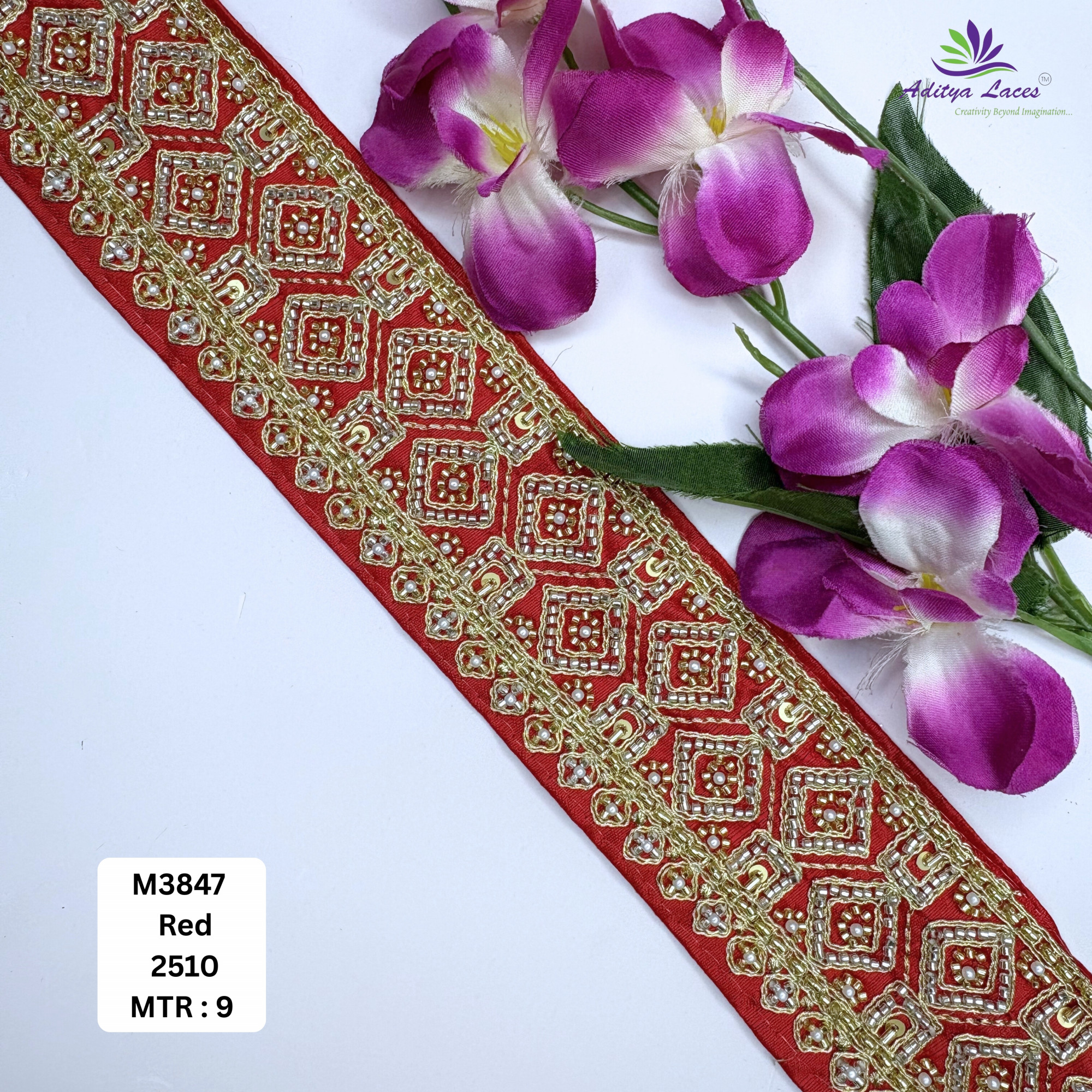 Wedding Garment Decorative Beads Trim for Lehenga Saree