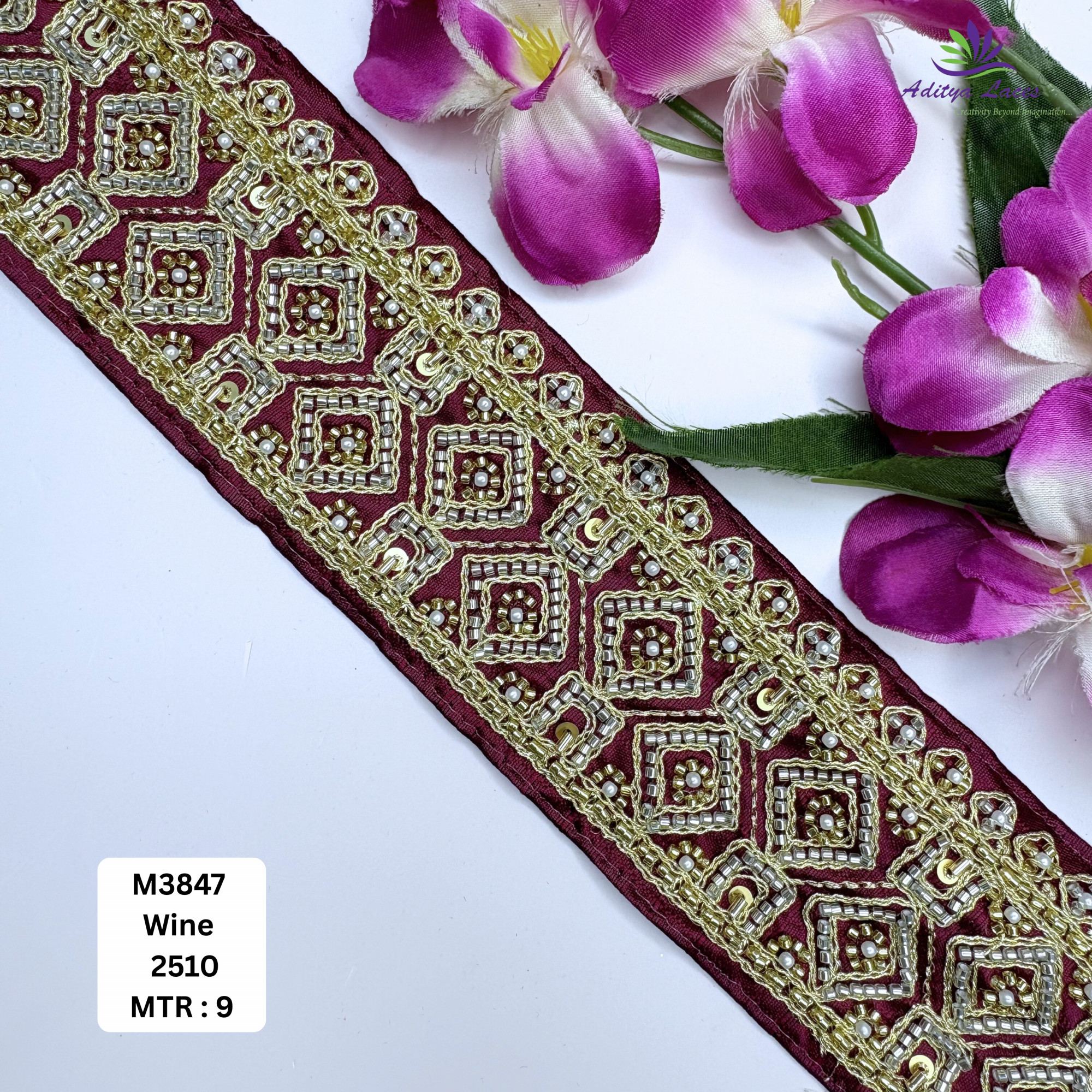 Wedding Garment Decorative Beads Trim for Lehenga Saree