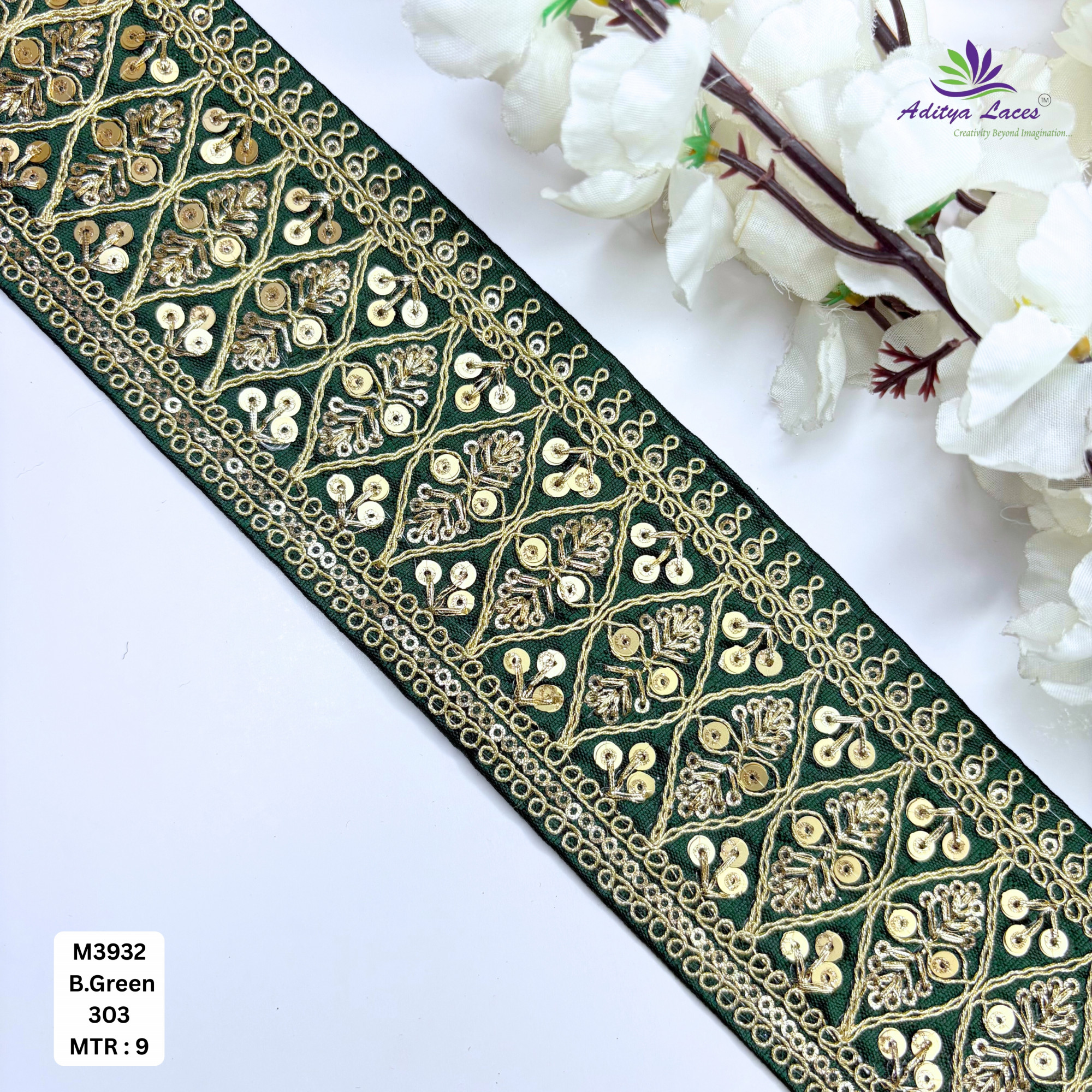 Premium Multicolor Malbari Embroidery Lace Rolls