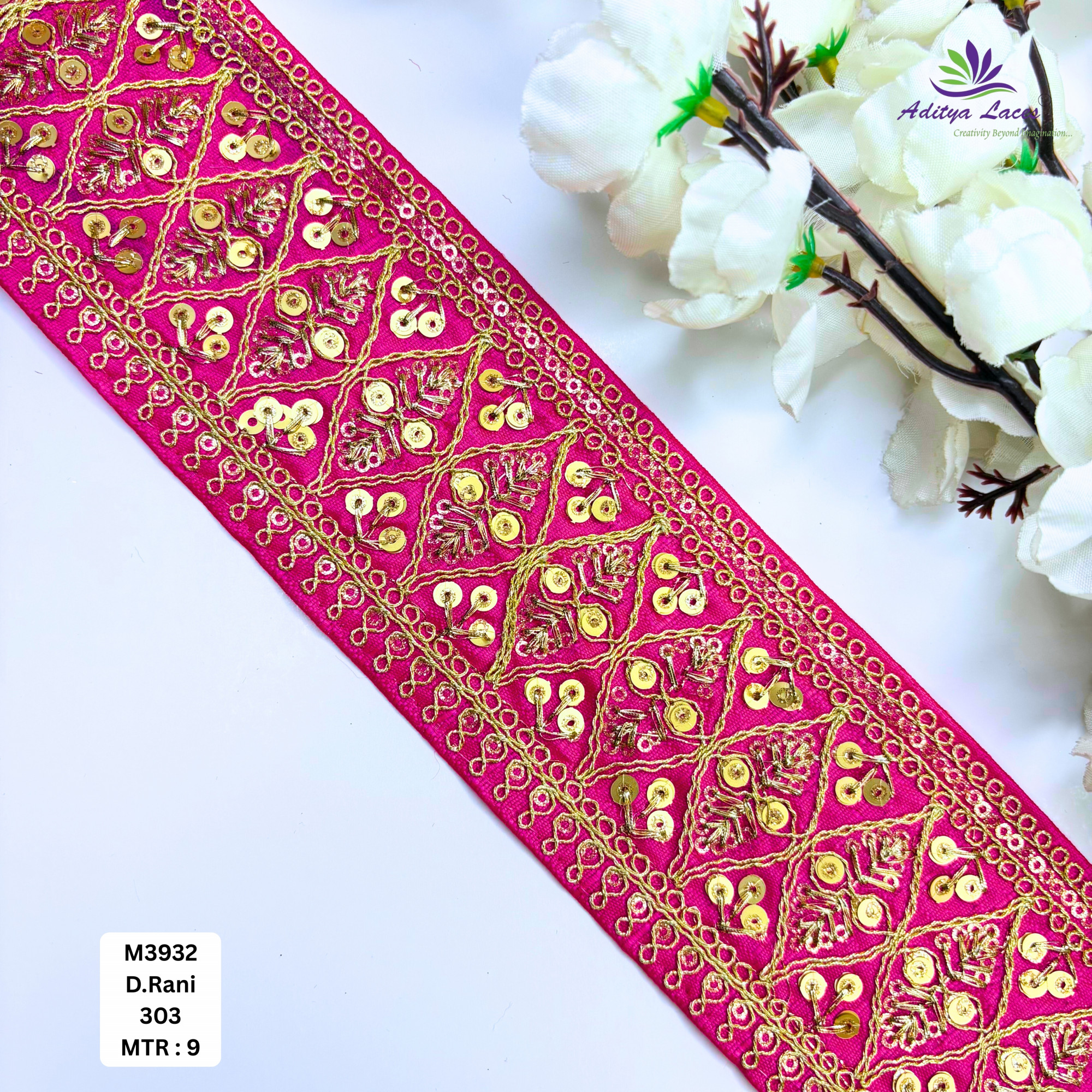 Premium Multicolor Malbari Embroidery Lace Rolls