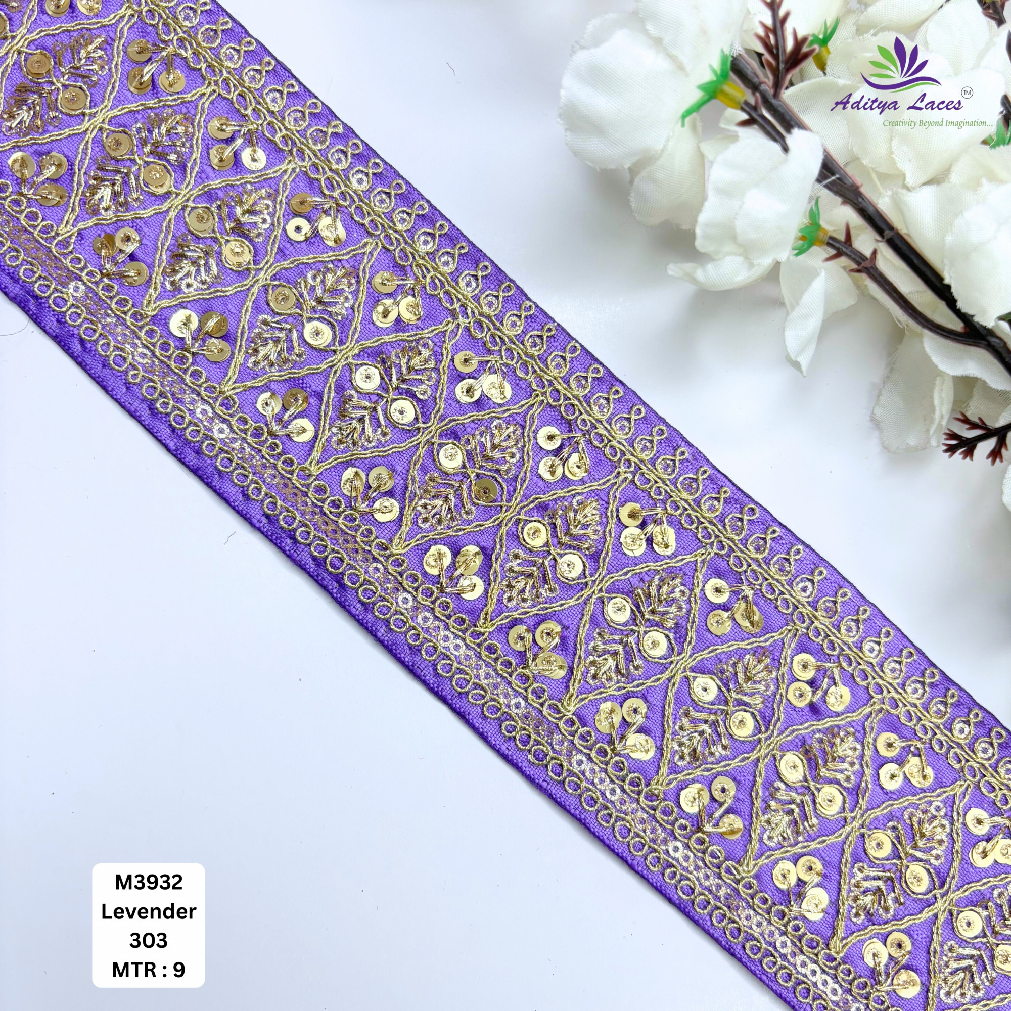 Premium Multicolor Malbari Embroidery Lace Rolls