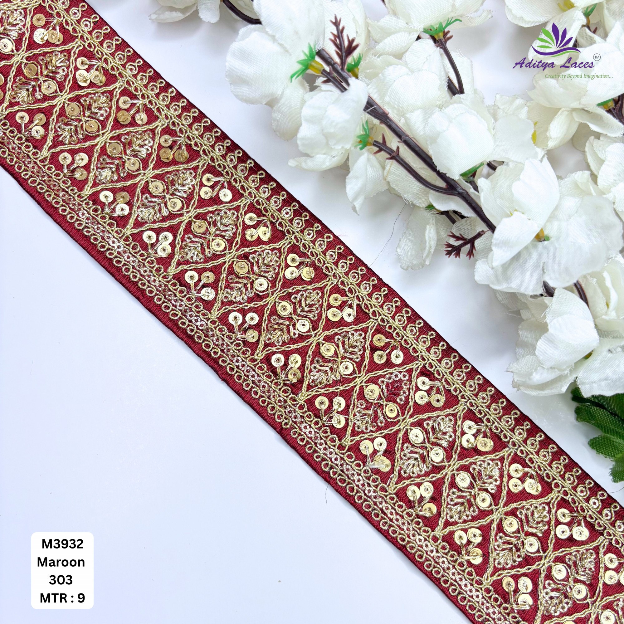 Premium Multicolor Malbari Embroidery Lace Rolls