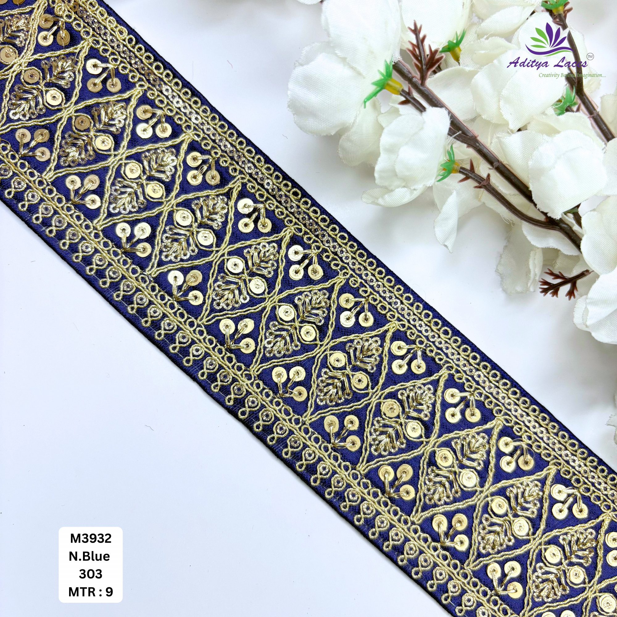 Premium Multicolor Malbari Embroidery Lace Rolls
