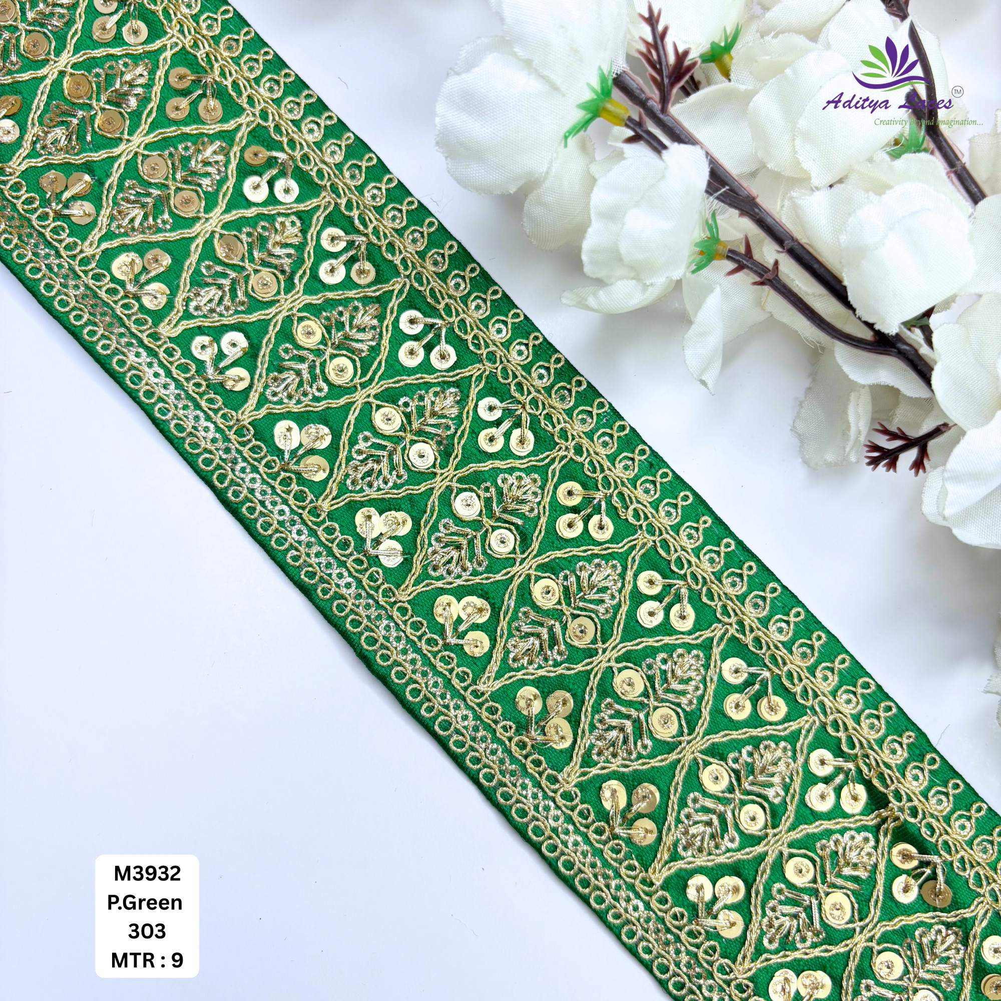Premium Multicolor Malbari Embroidery Lace Rolls