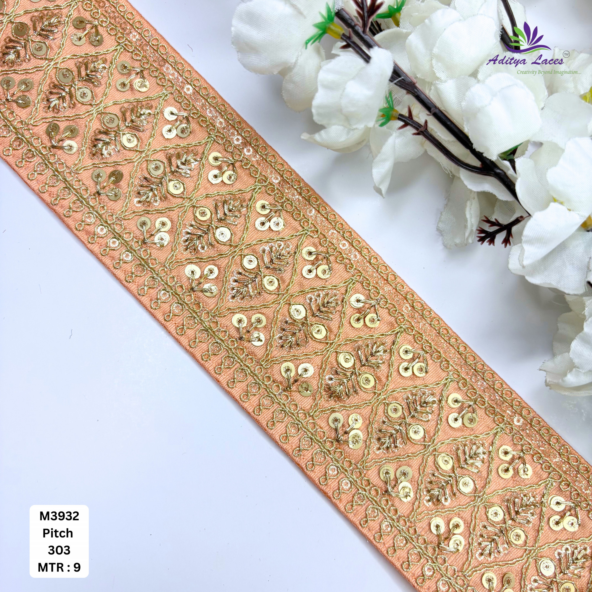 Premium Multicolor Malbari Embroidery Lace Rolls
