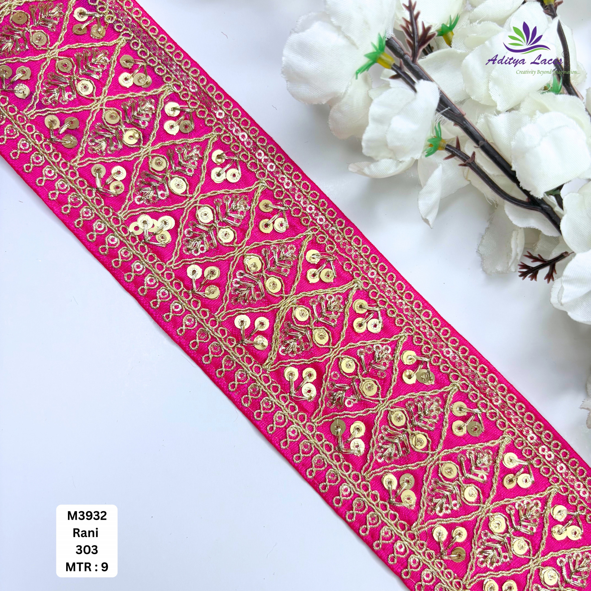 Premium Multicolor Malbari Embroidery Lace Rolls