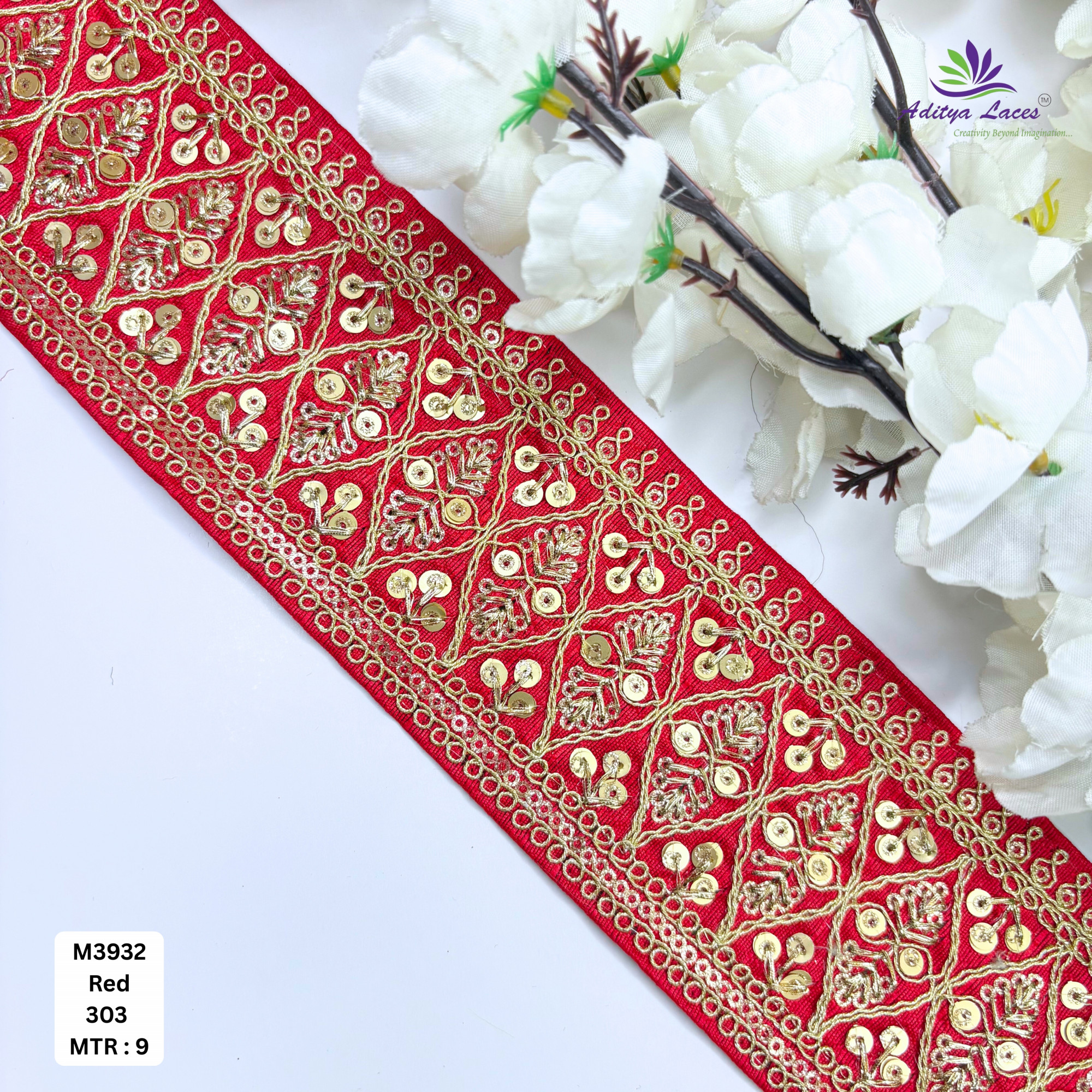 Premium Multicolor Malbari Embroidery Lace Rolls