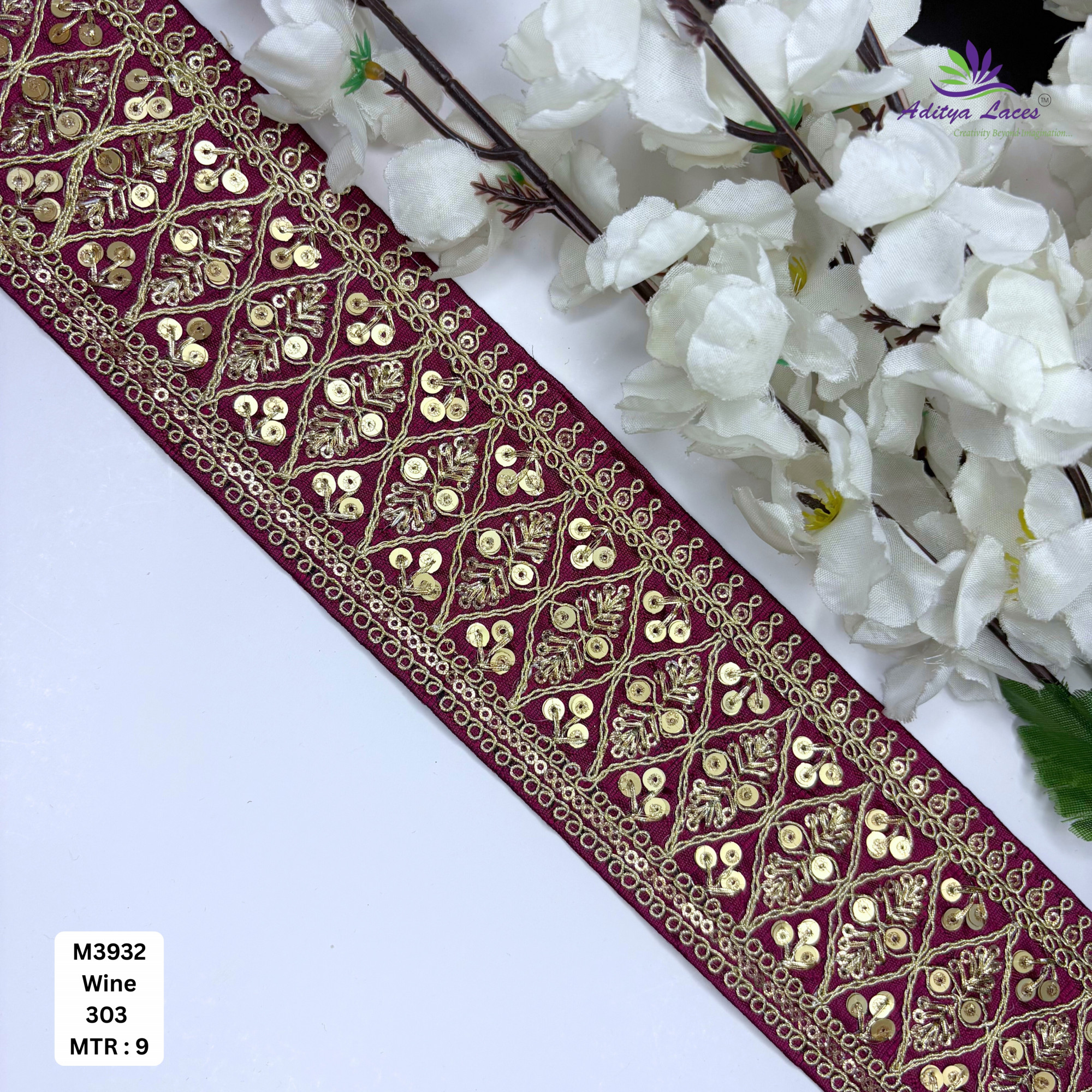 Premium Multicolor Malbari Embroidery Lace Rolls