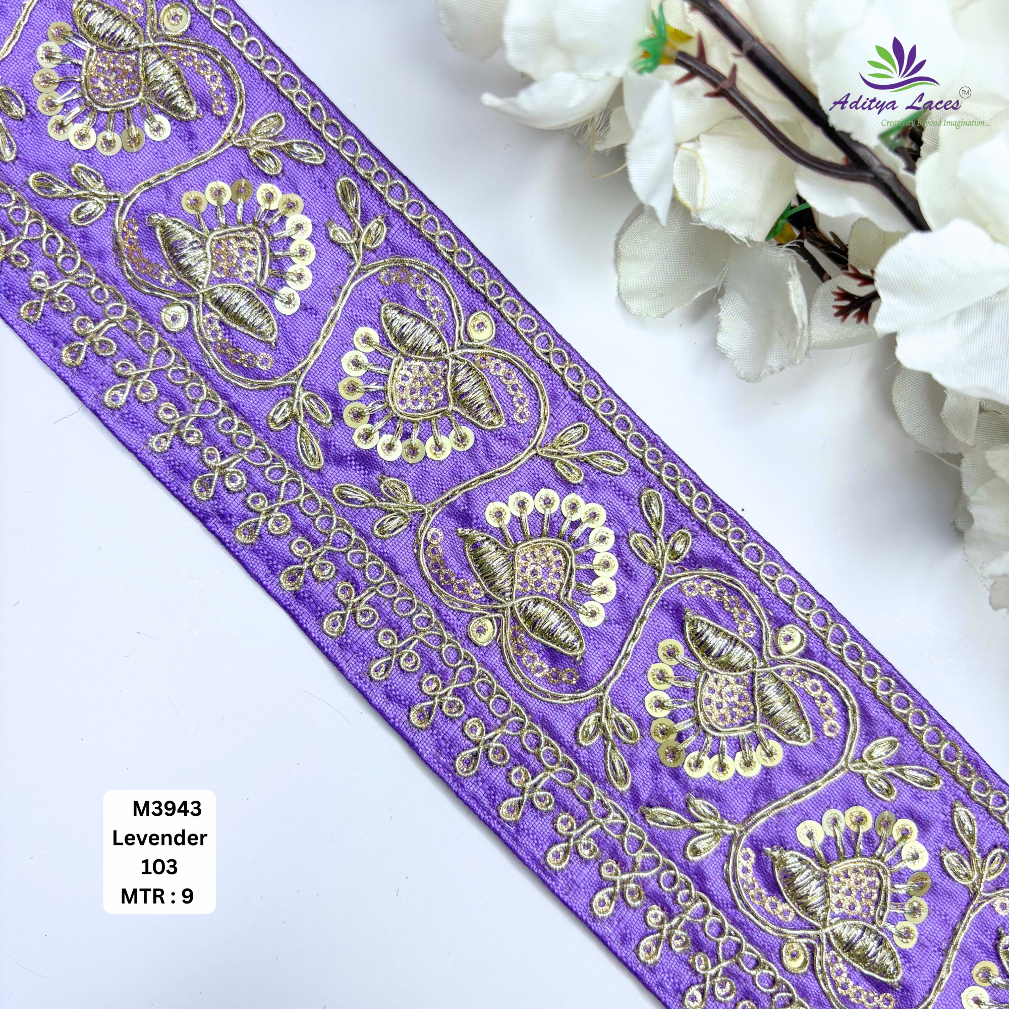 Premium Multicolor Malbari Embroidery Lace Rolls Designer Saree Border Bridal Beads Lace for Ethnic Fashion
