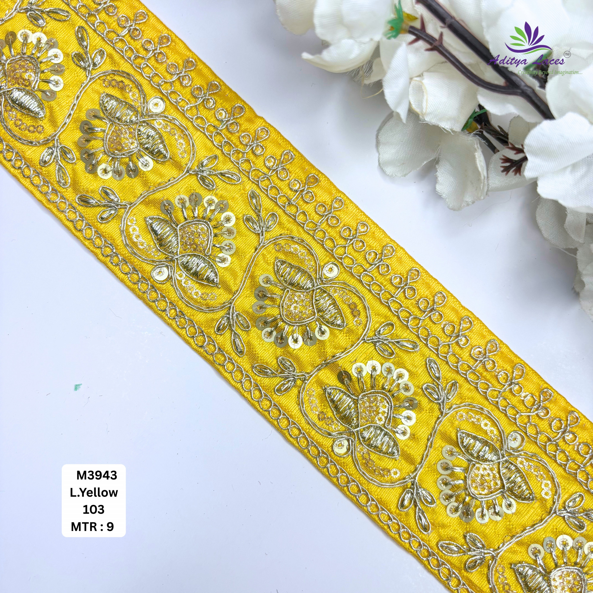 Premium Multicolor Malbari Embroidery Lace Rolls Designer Saree Border Bridal Beads Lace for Ethnic Fashion
