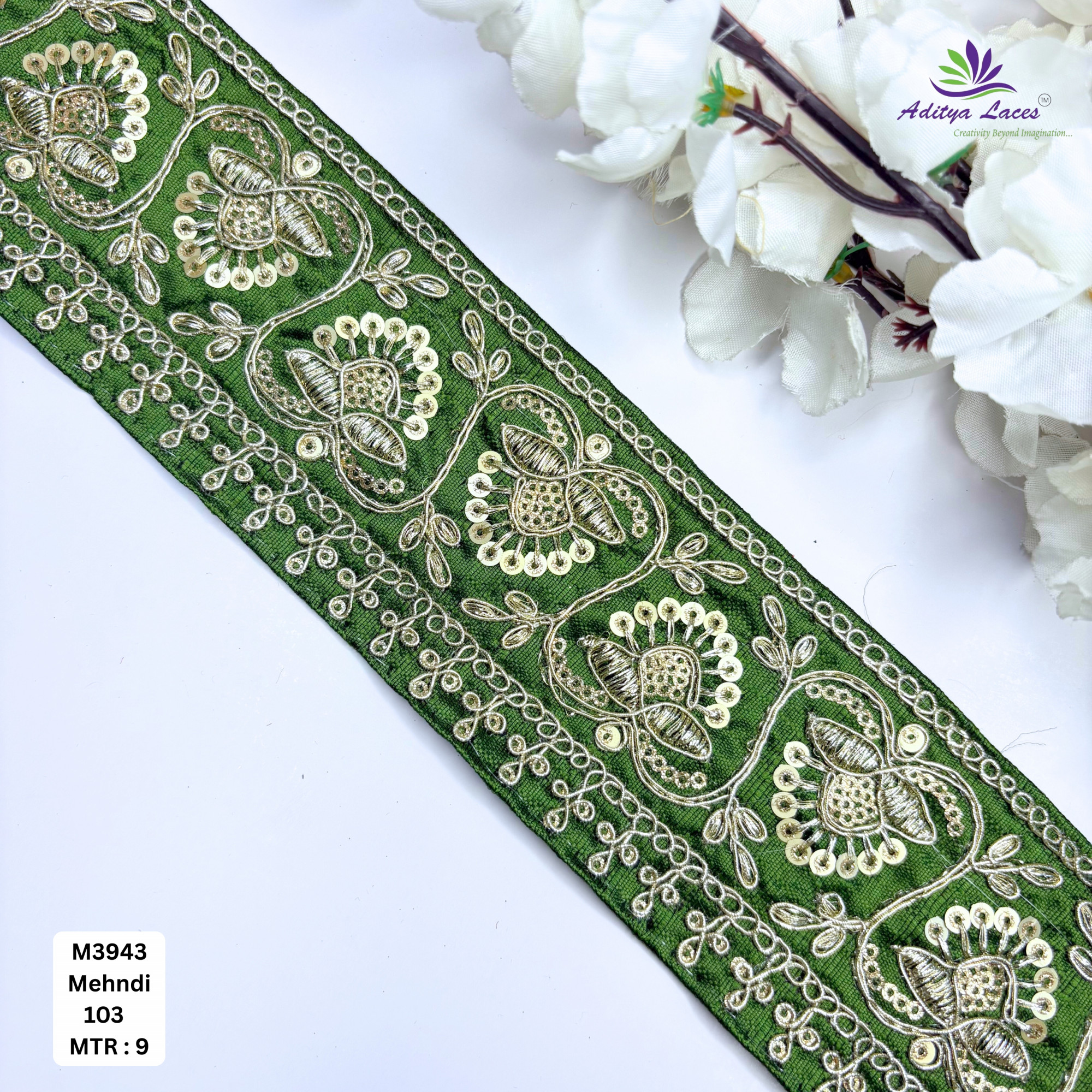 Premium Multicolor Malbari Embroidery Lace Rolls Designer Saree Border Bridal Beads Lace for Ethnic Fashion