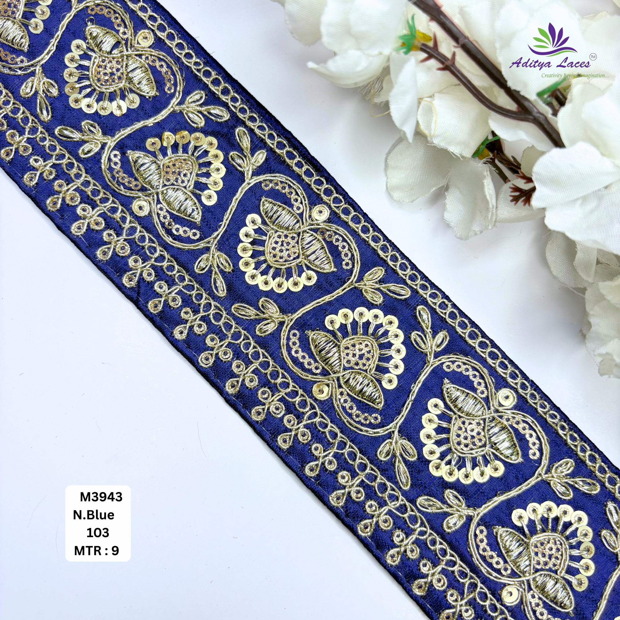 Premium Multicolor Malbari Embroidery Lace Rolls Designer Saree Border Bridal Beads Lace for Ethnic Fashion