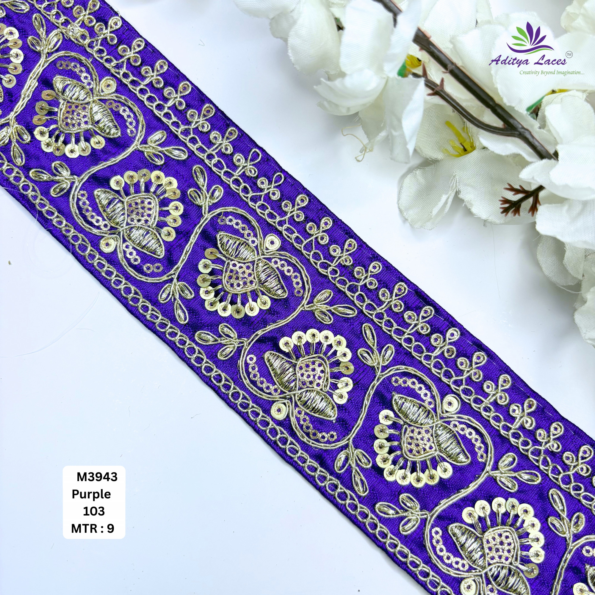 Premium Multicolor Malbari Embroidery Lace Rolls Designer Saree Border Bridal Beads Lace for Ethnic Fashion