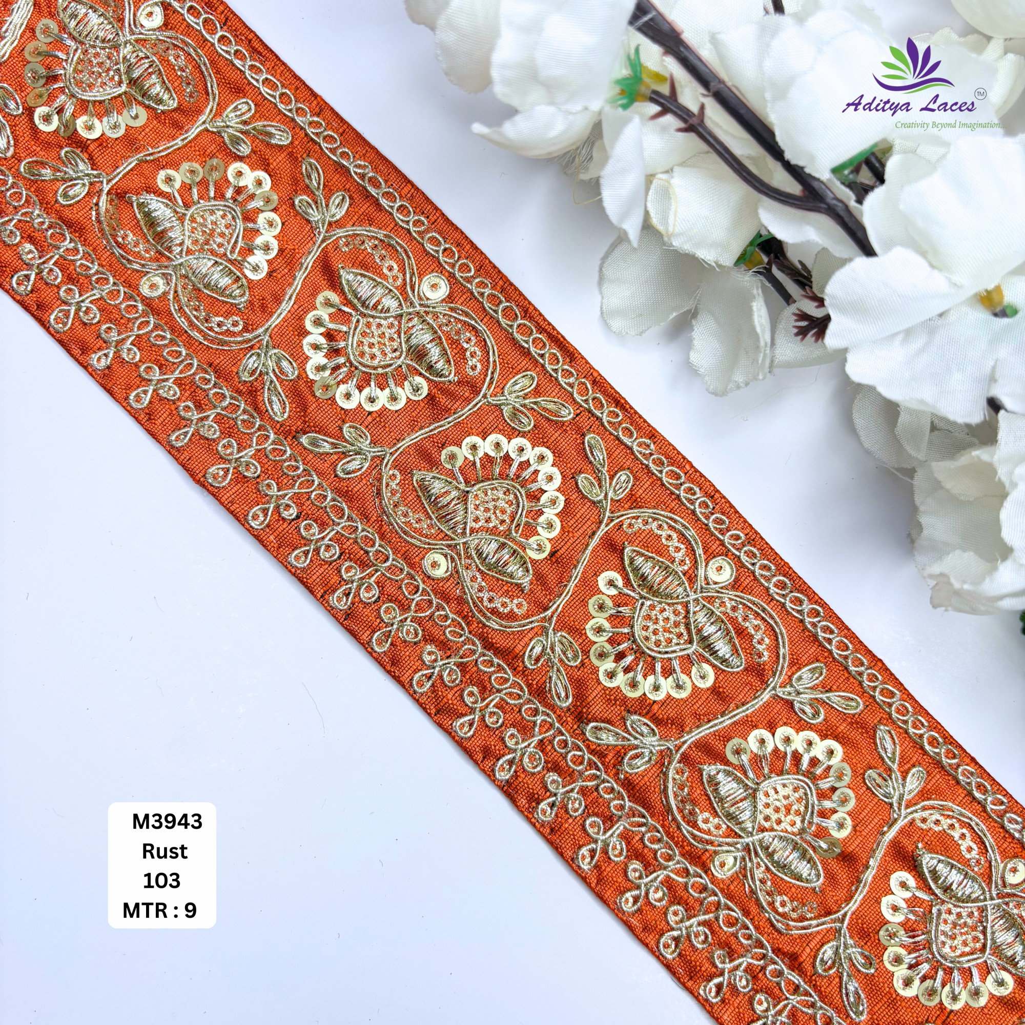 Premium Multicolor Malbari Embroidery Lace Rolls Designer Saree Border Bridal Beads Lace for Ethnic Fashion