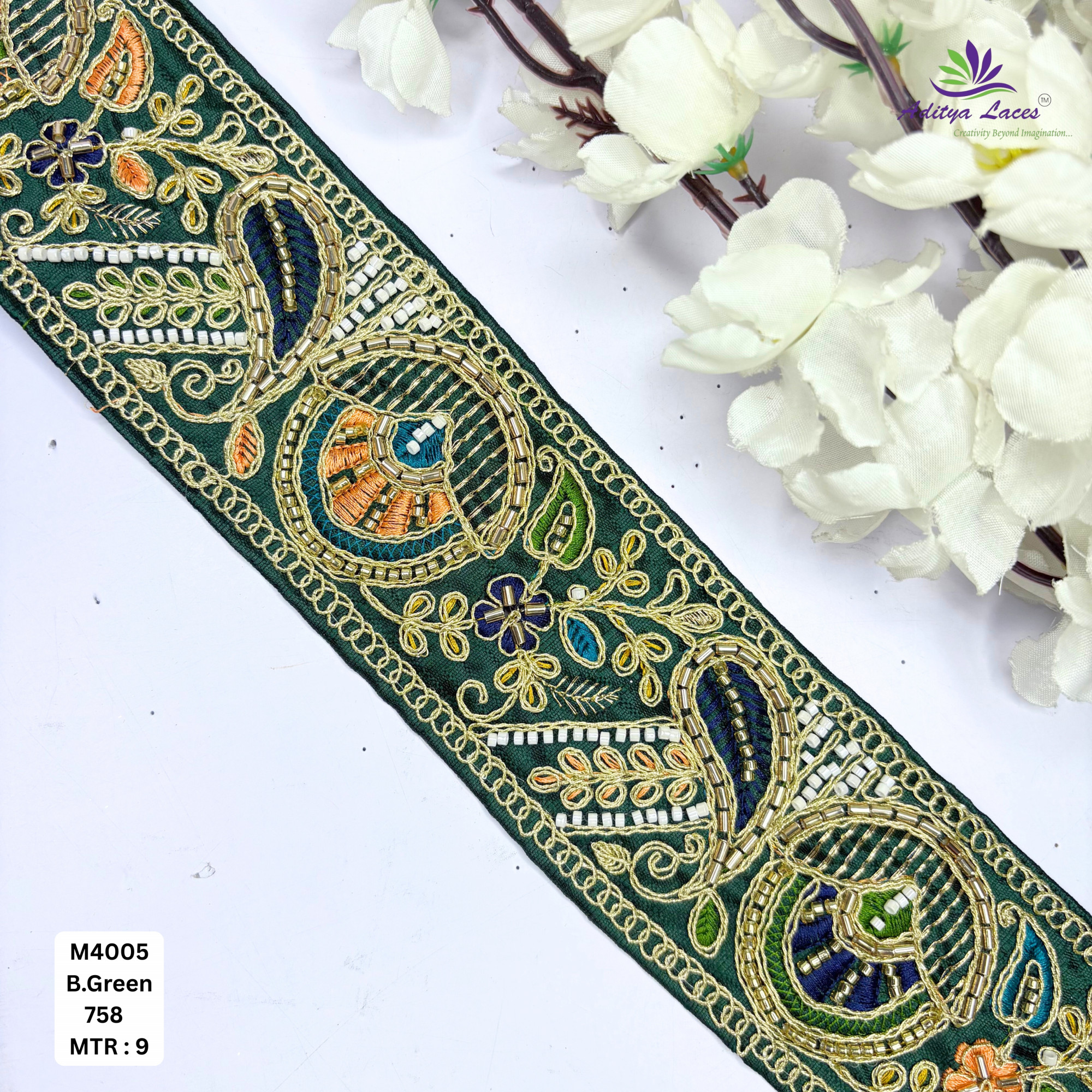 Graceful Luxury Fashion Beads Lace for Garment Decoration