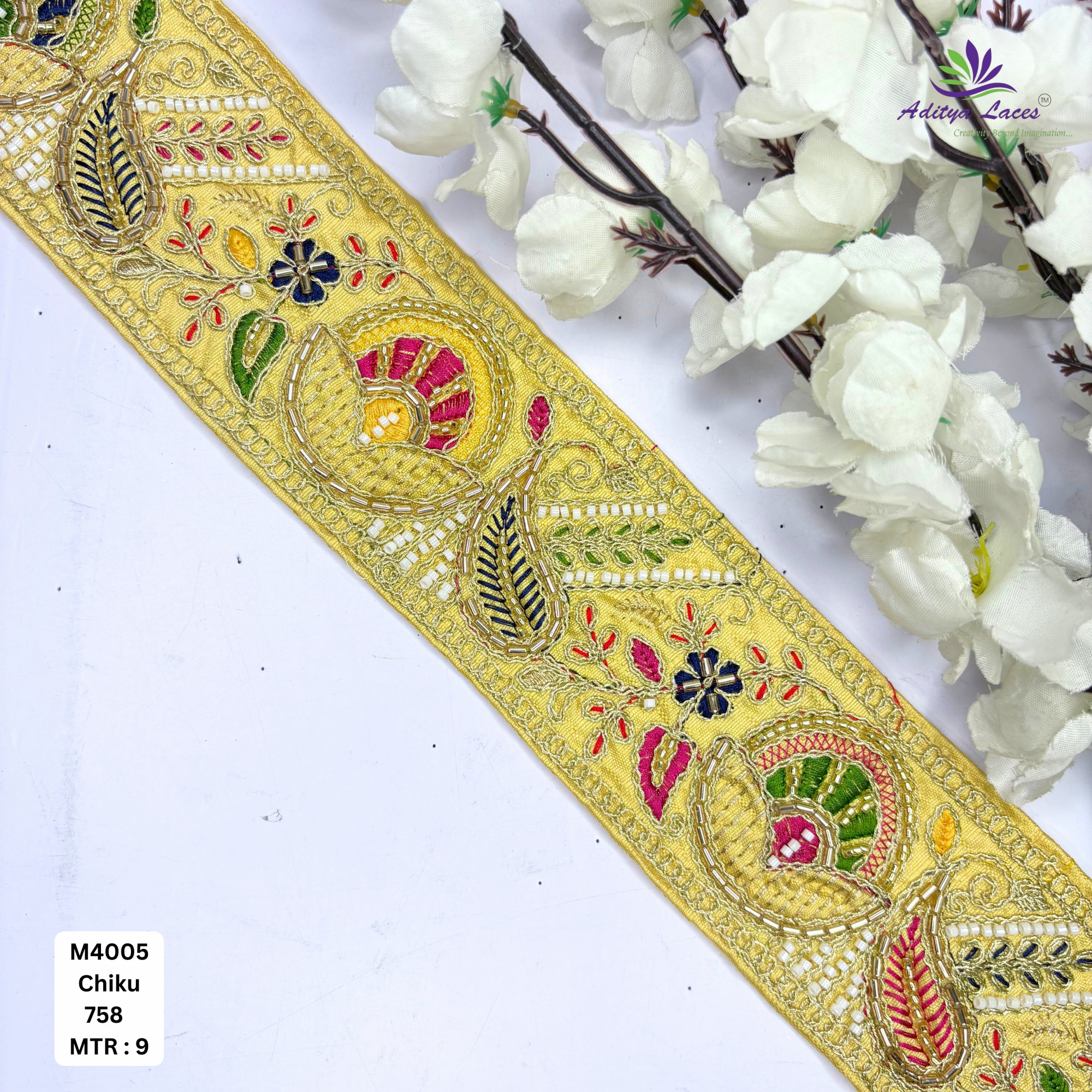 Graceful Luxury Fashion Beads Lace for Garment Decoration