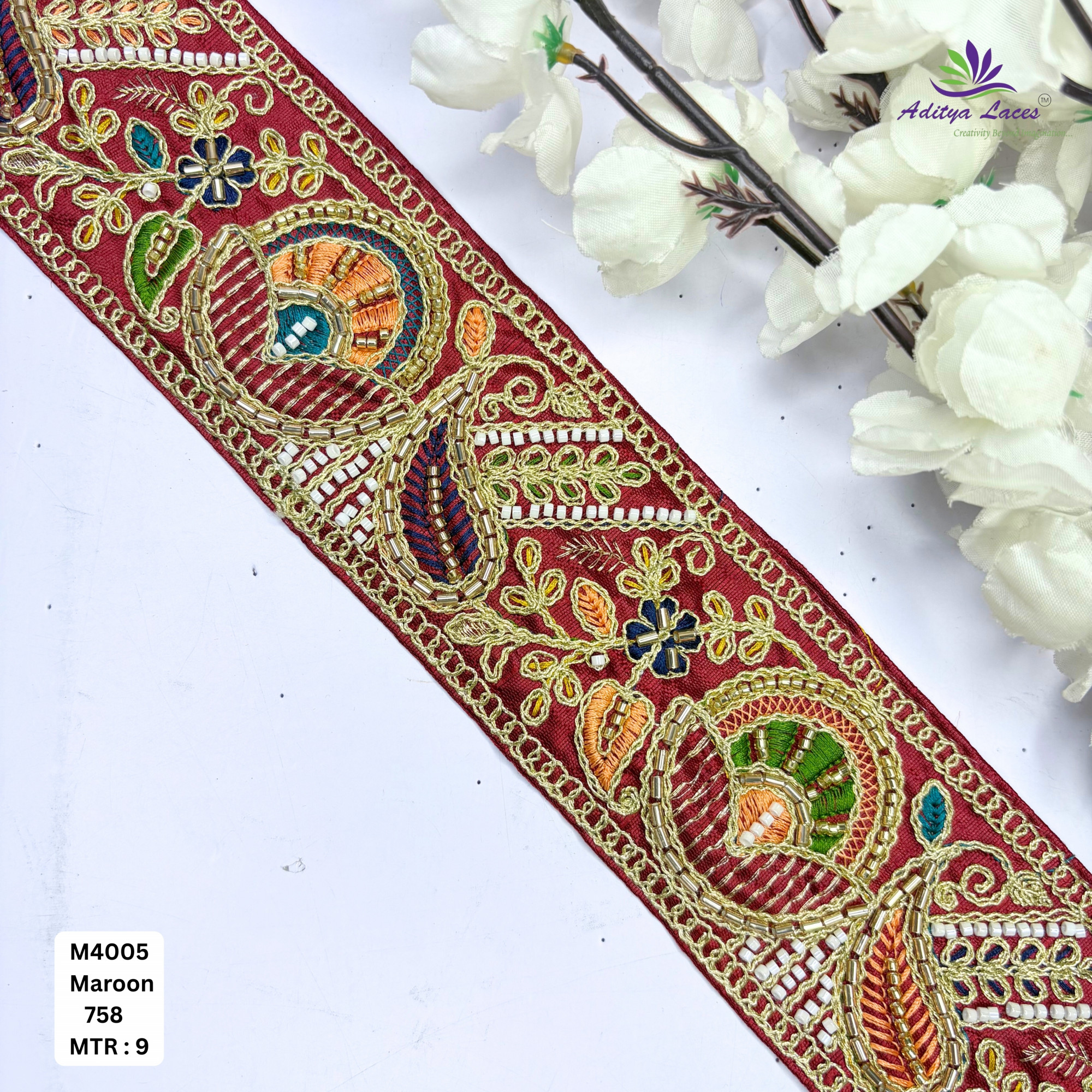 Graceful Luxury Fashion Beads Lace for Garment Decoration