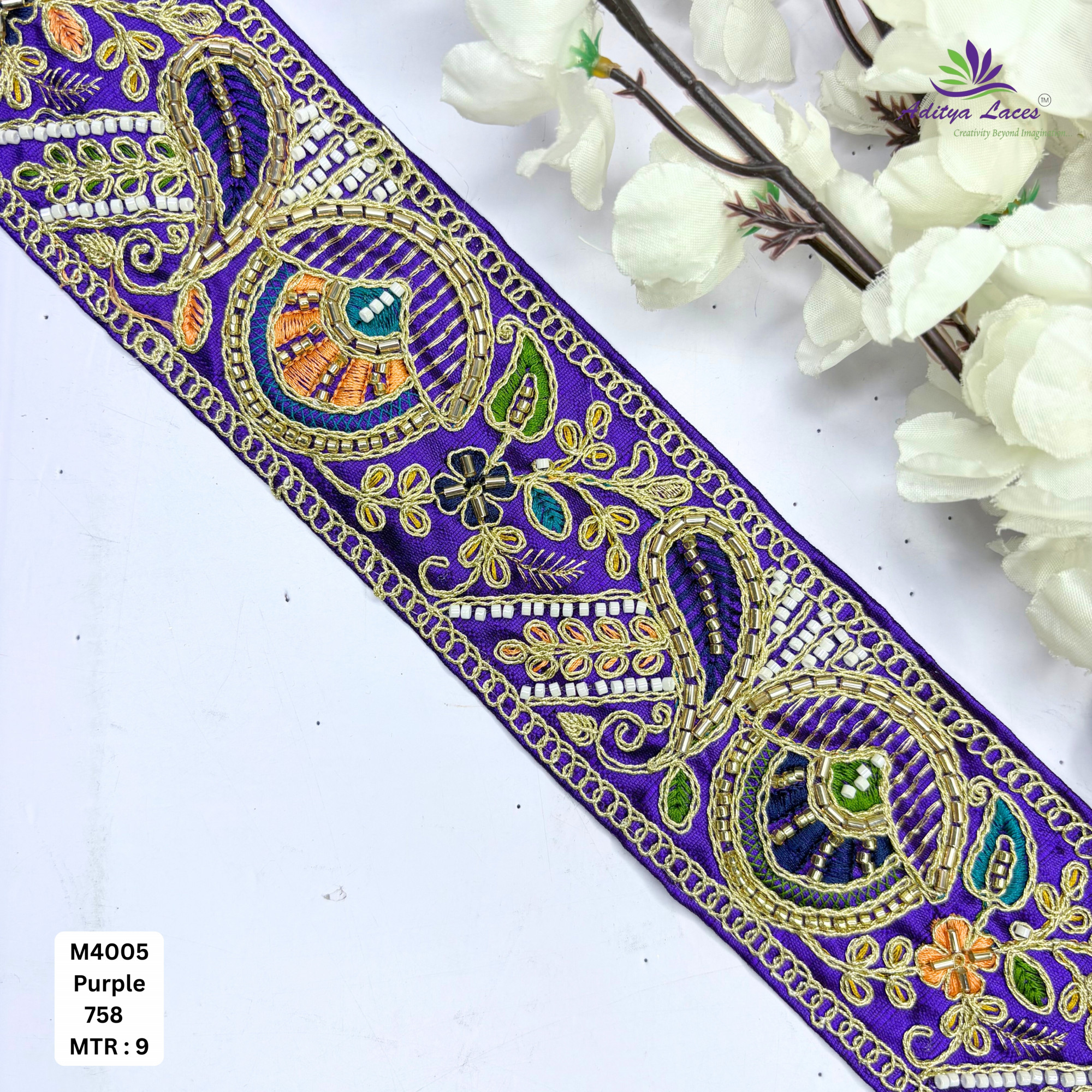 Graceful Luxury Fashion Beads Lace for Garment Decoration