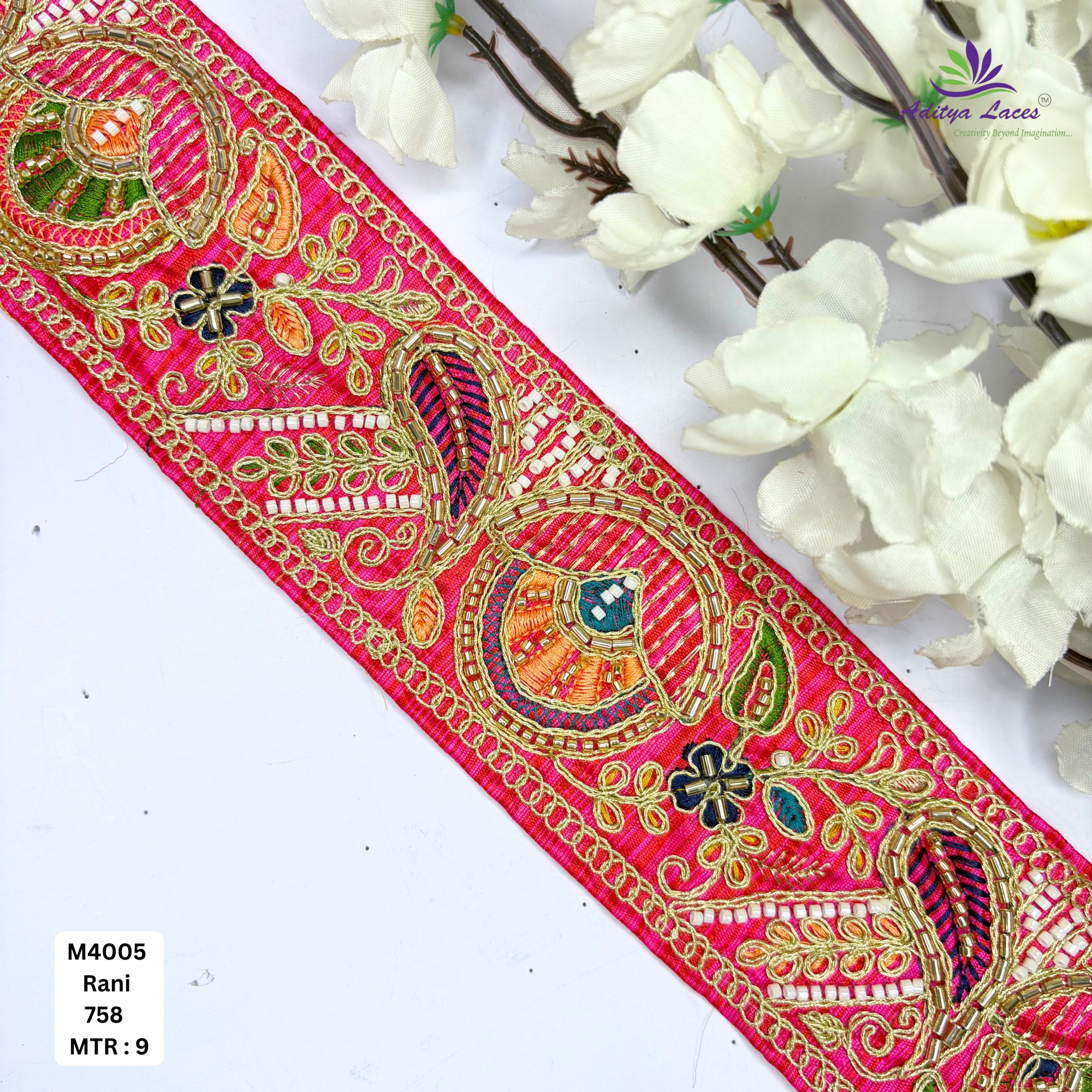 Graceful Luxury Fashion Beads Lace for Garment Decoration