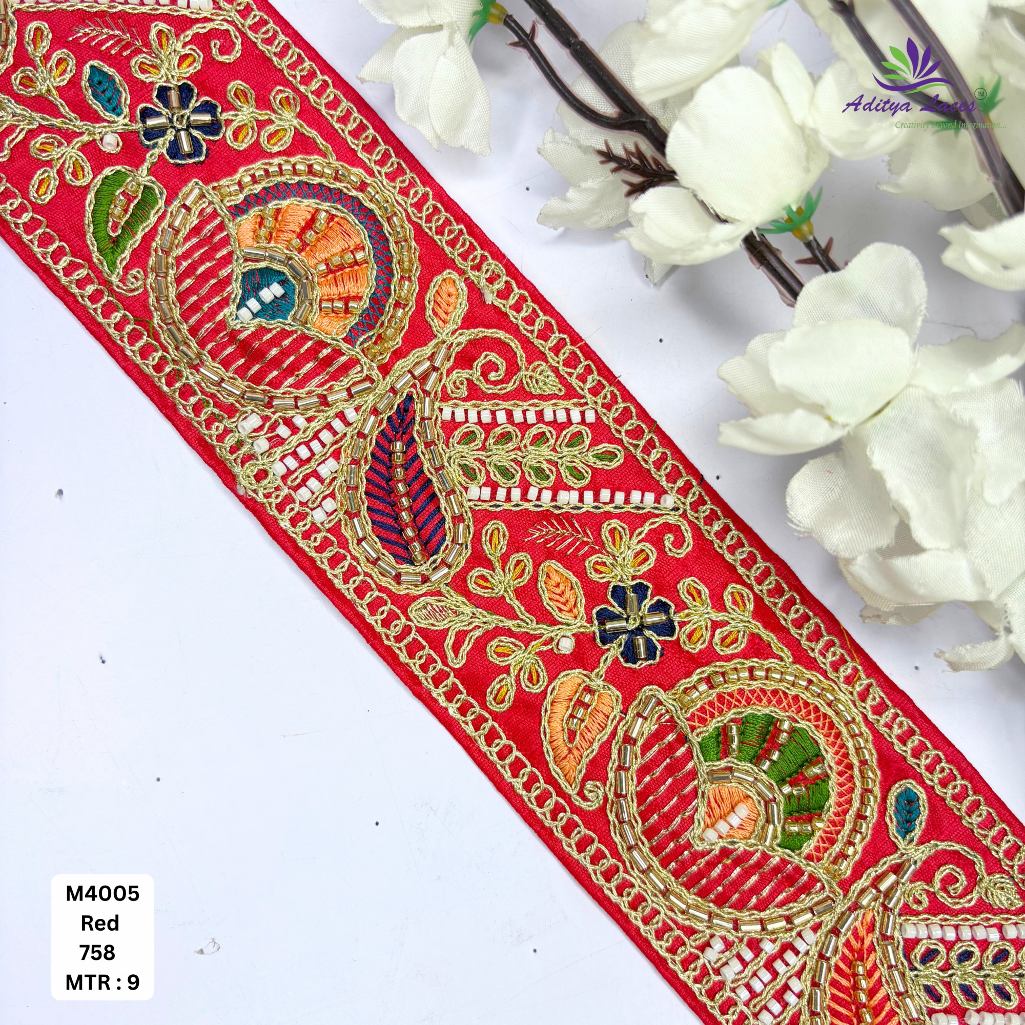 Graceful Luxury Fashion Beads Lace for Garment Decoration