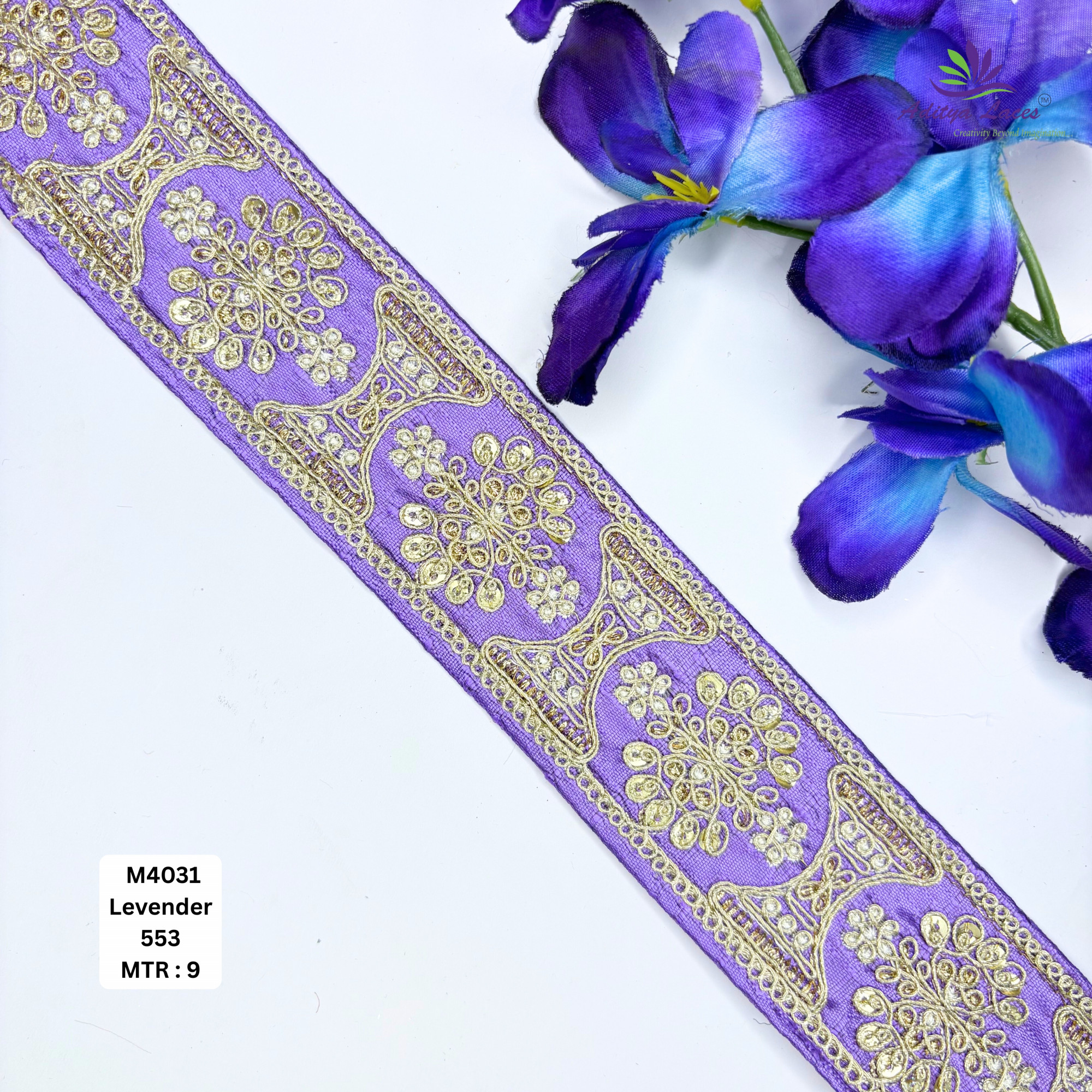 Malbari Multicolor Embroidery Lace Trim Designer Saree Border Bridal Decorative Lace Wholesale Lace Supplier