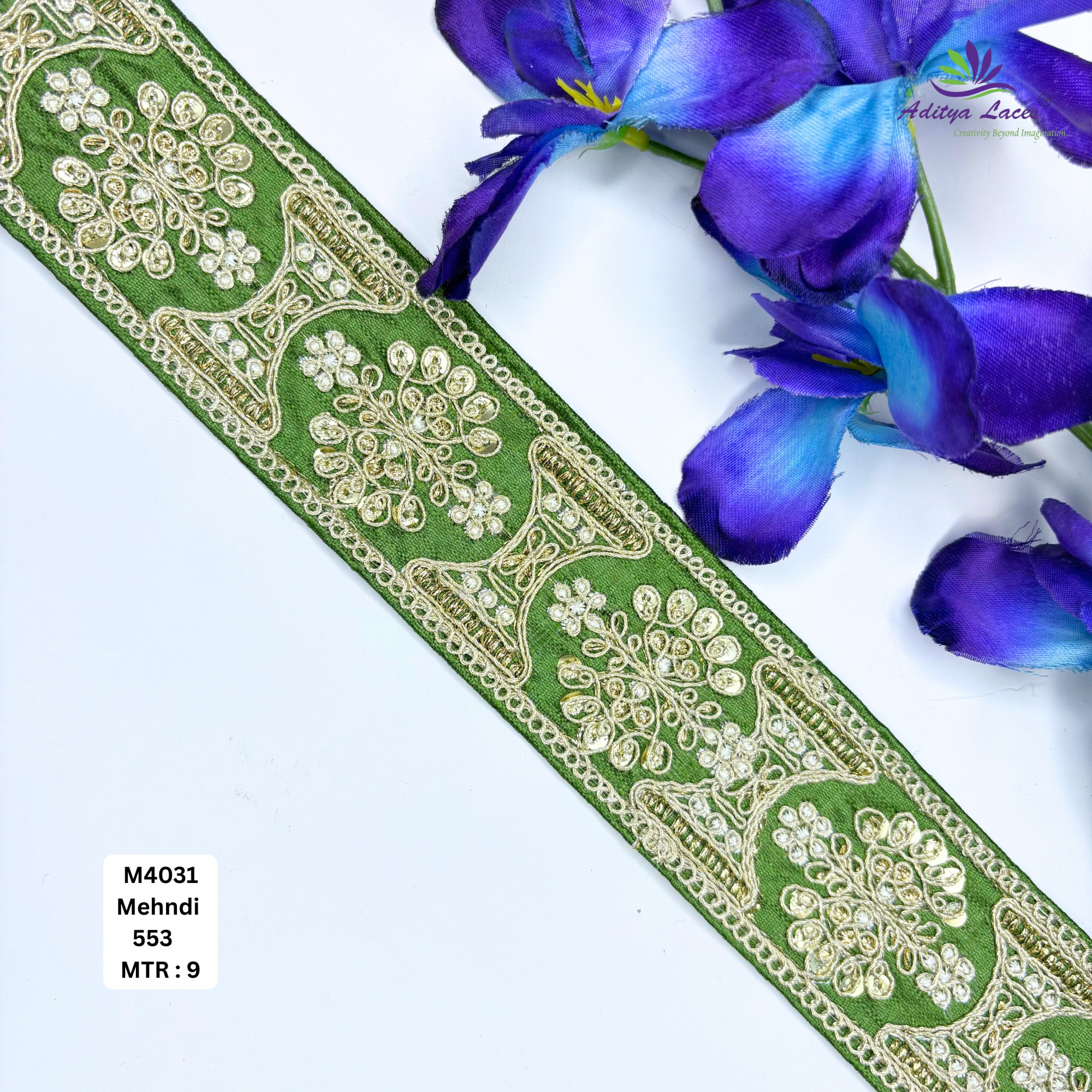 Malbari Multicolor Embroidery Lace Trim Designer Saree Border Bridal Decorative Lace Wholesale Lace Supplier