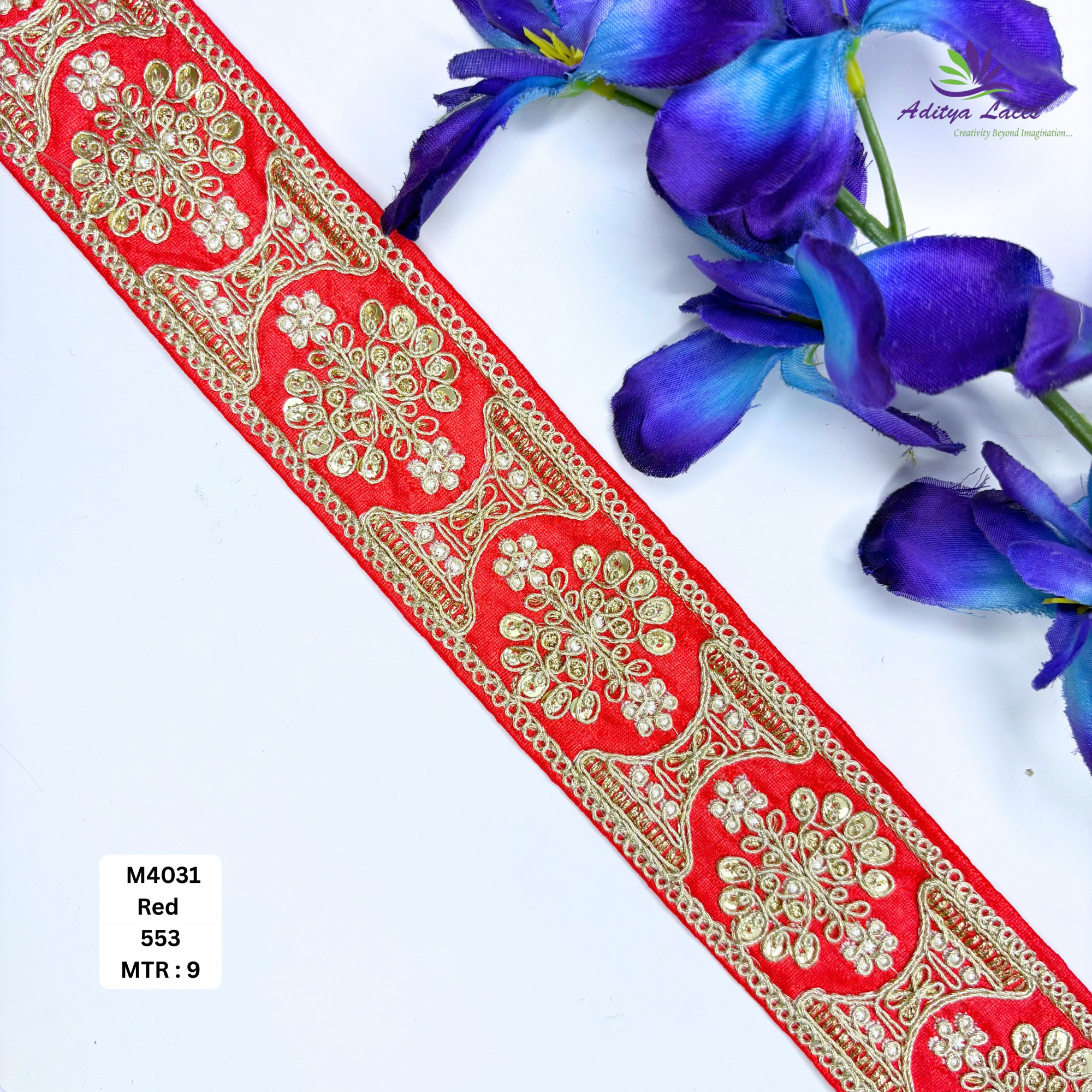 Malbari Multicolor Embroidery Lace Trim Designer Saree Border Bridal Decorative Lace Wholesale Lace Supplier