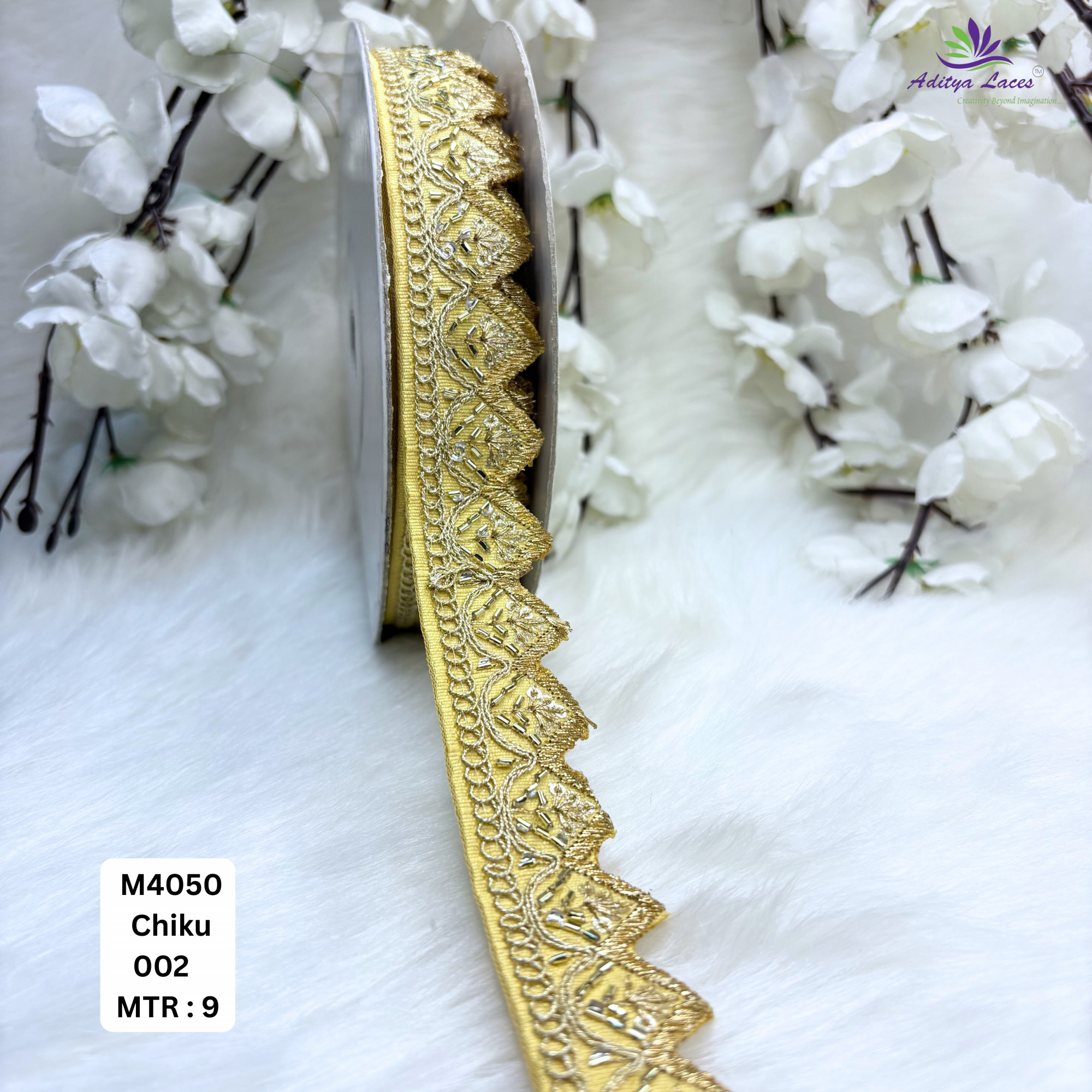 Malbari Multicolor Embroidery Lace Trim Designer Saree Border Bridal Beads Lace Wholesale Supplier