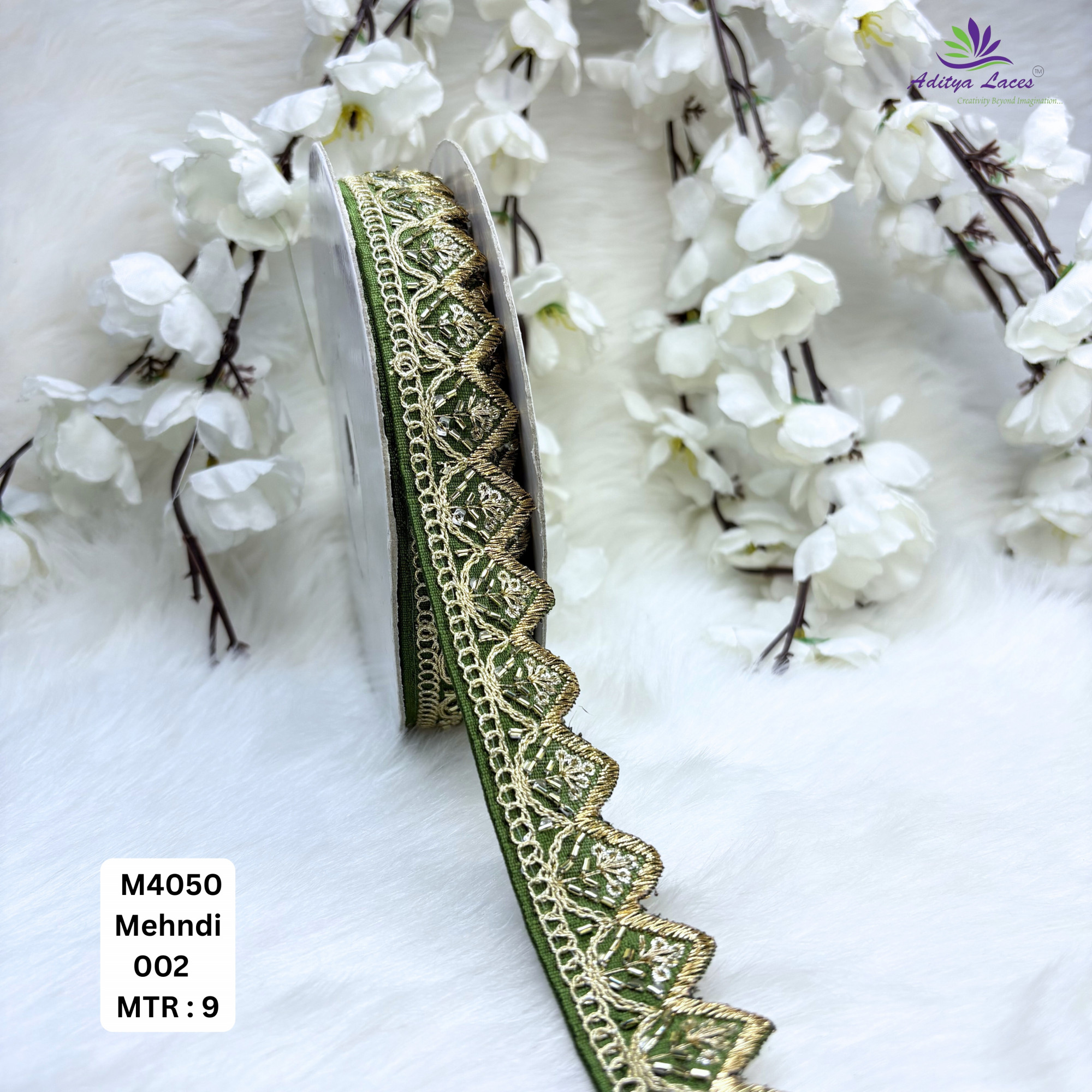 Malbari Multicolor Embroidery Lace Trim Designer Saree Border Bridal Beads Lace Wholesale Supplier