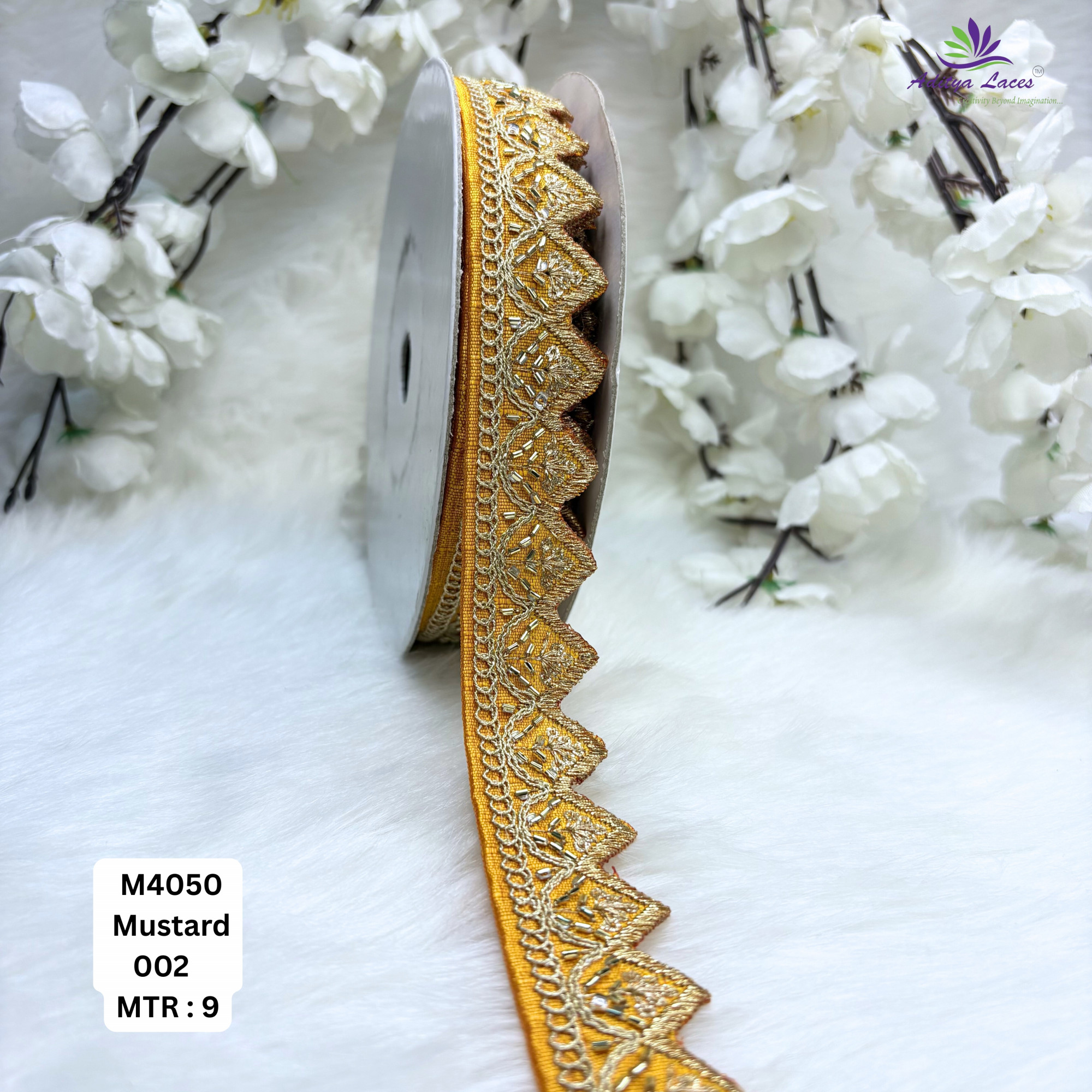 Malbari Multicolor Embroidery Lace Trim Designer Saree Border Bridal Beads Lace Wholesale Supplier