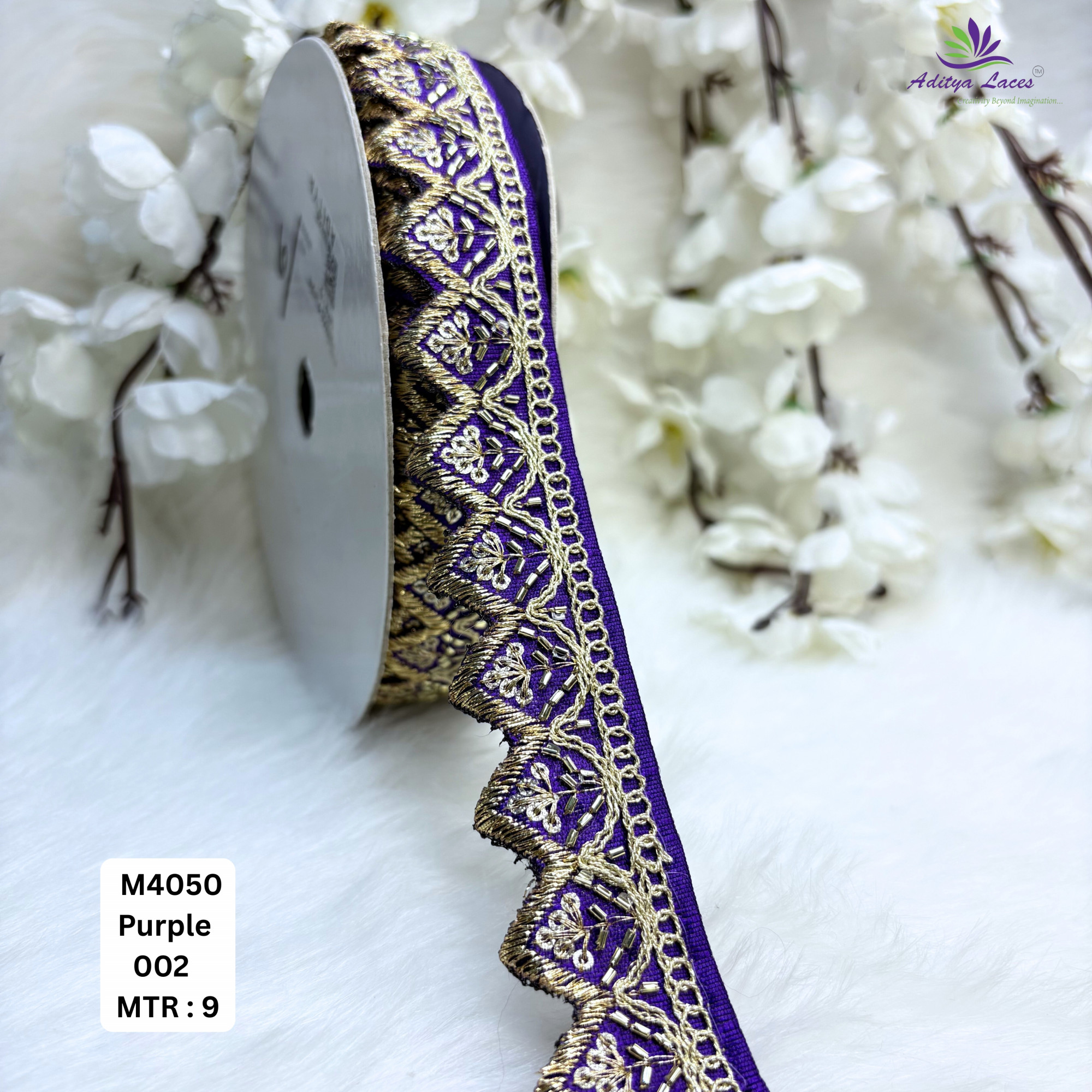 Malbari Multicolor Embroidery Lace Trim Designer Saree Border Bridal Beads Lace Wholesale Supplier