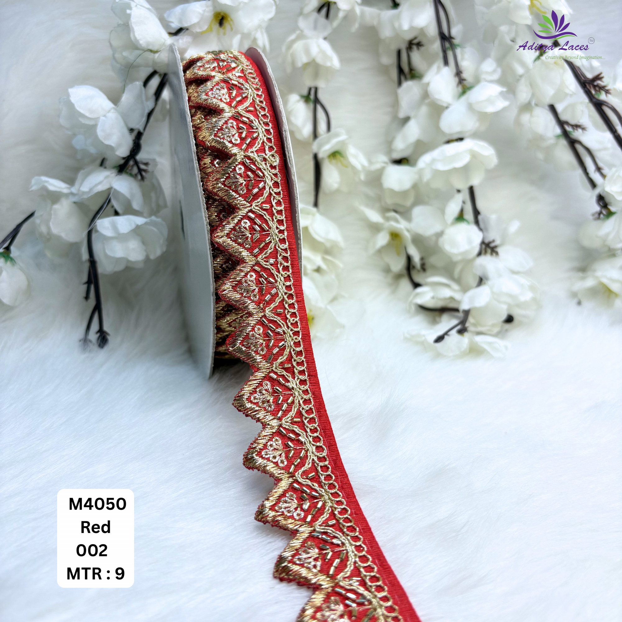 Malbari Multicolor Embroidery Lace Trim Designer Saree Border Bridal Beads Lace Wholesale Supplier