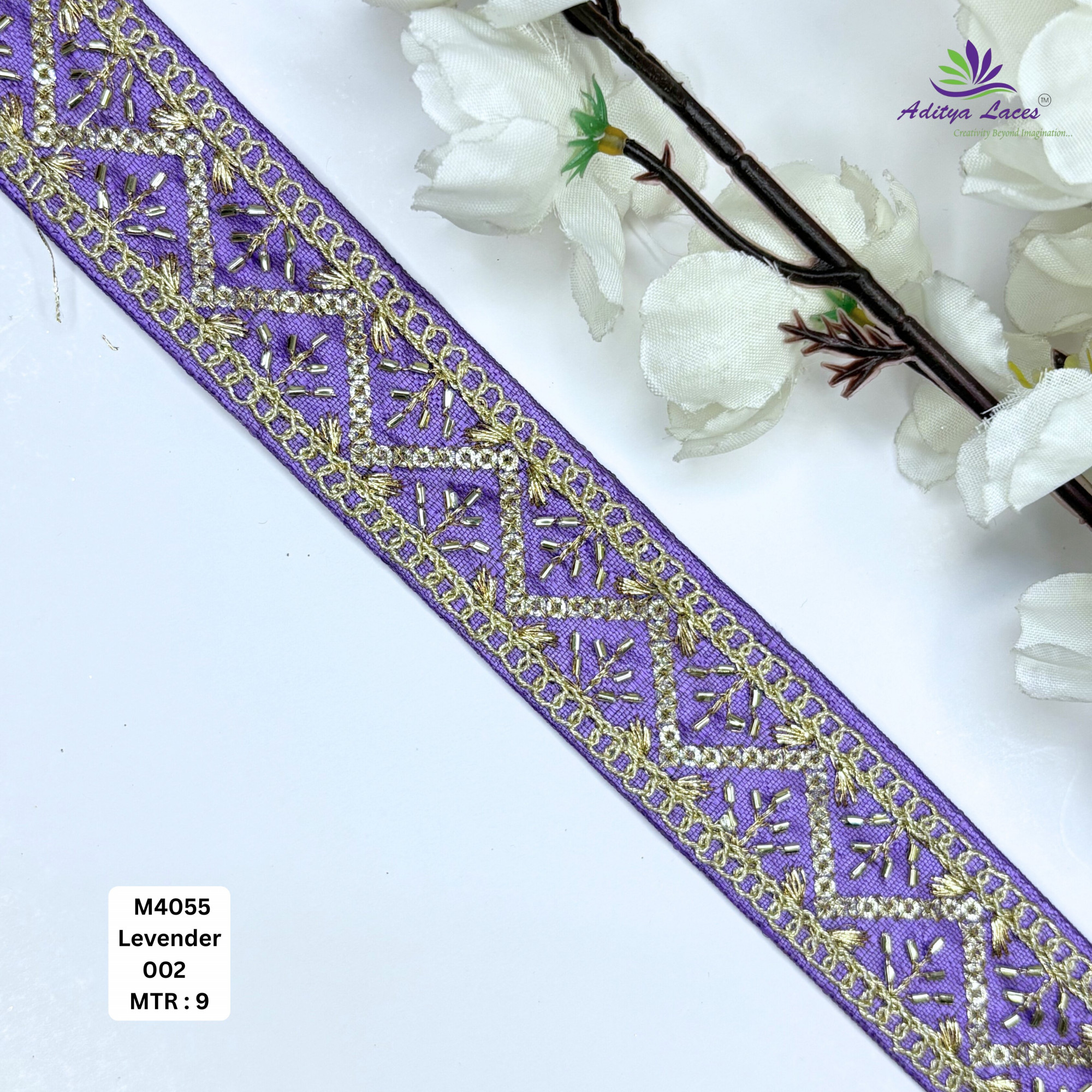 Premium Multicolor Malbari Lace Trim Rolls Designer Saree Border Bridal Beads Lace for Ethnic Fashion