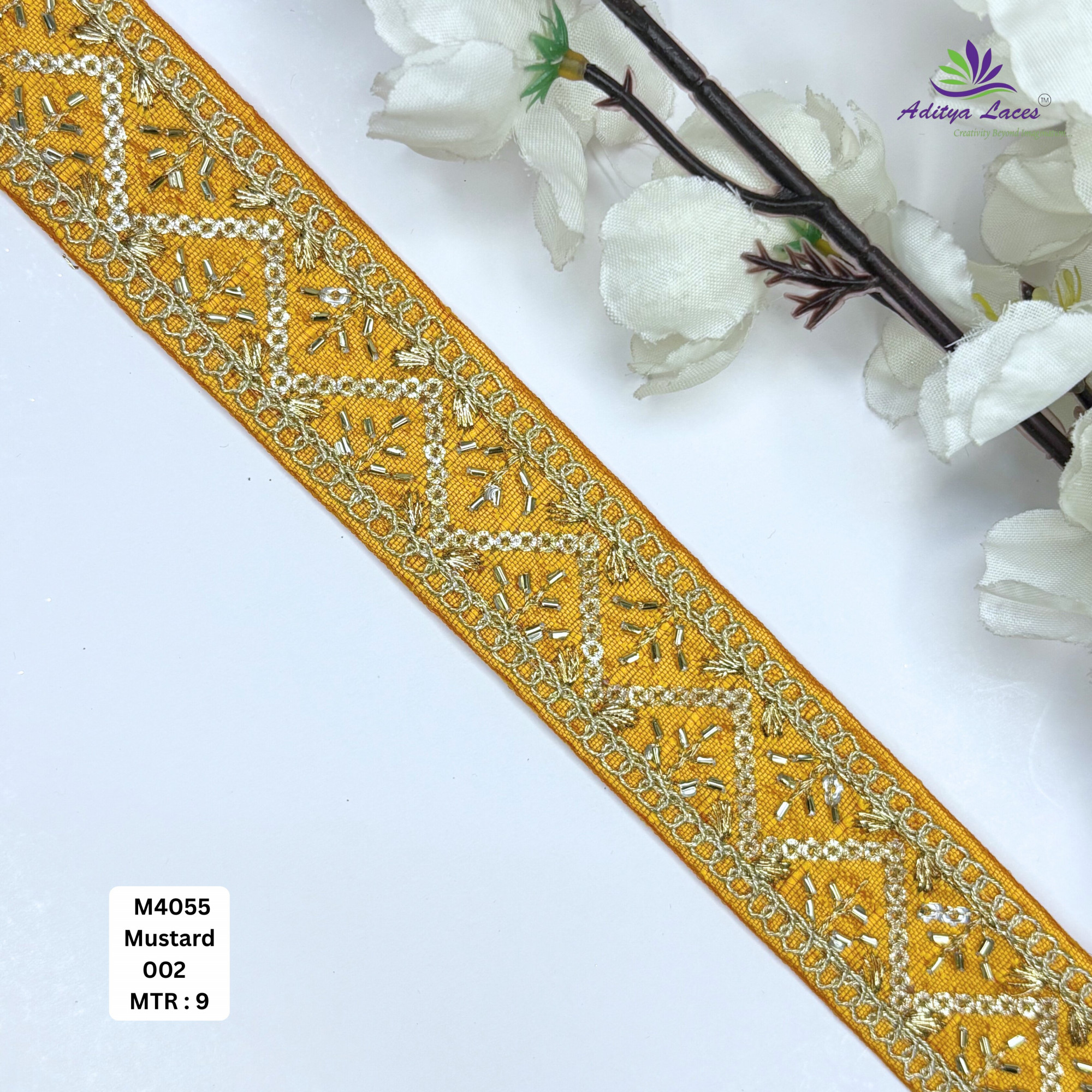 Premium Multicolor Malbari Lace Trim Rolls Designer Saree Border Bridal Beads Lace for Ethnic Fashion