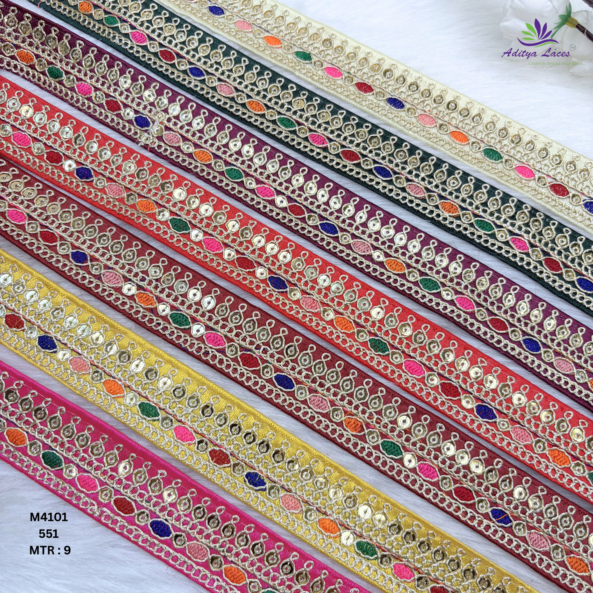 Malbari Embroidery Lace Trim Designer Saree Border Bridal Beads Lace for Ethnic Fashion