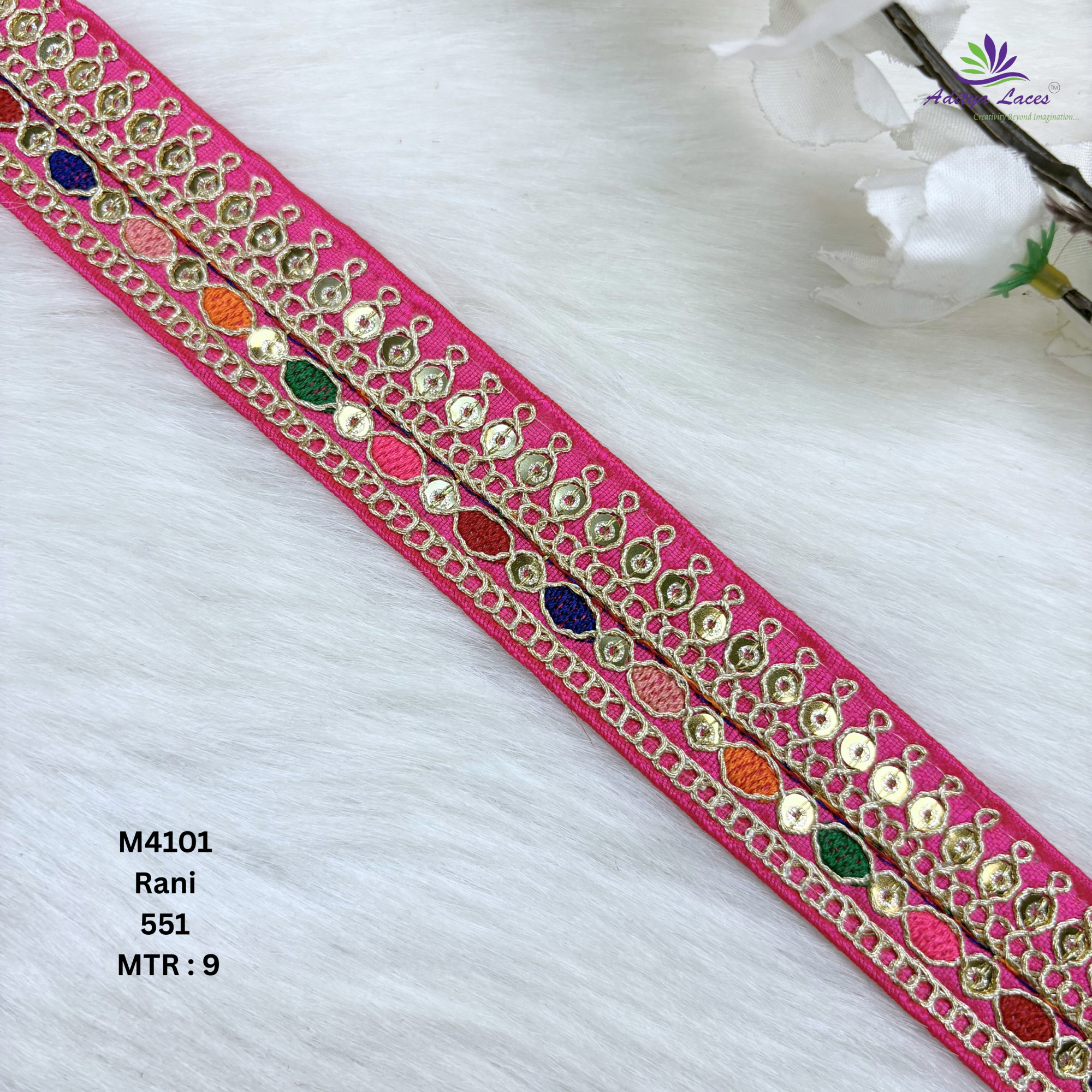 Malbari Embroidery Lace Trim Designer Saree Border Bridal Beads Lace for Ethnic Fashion