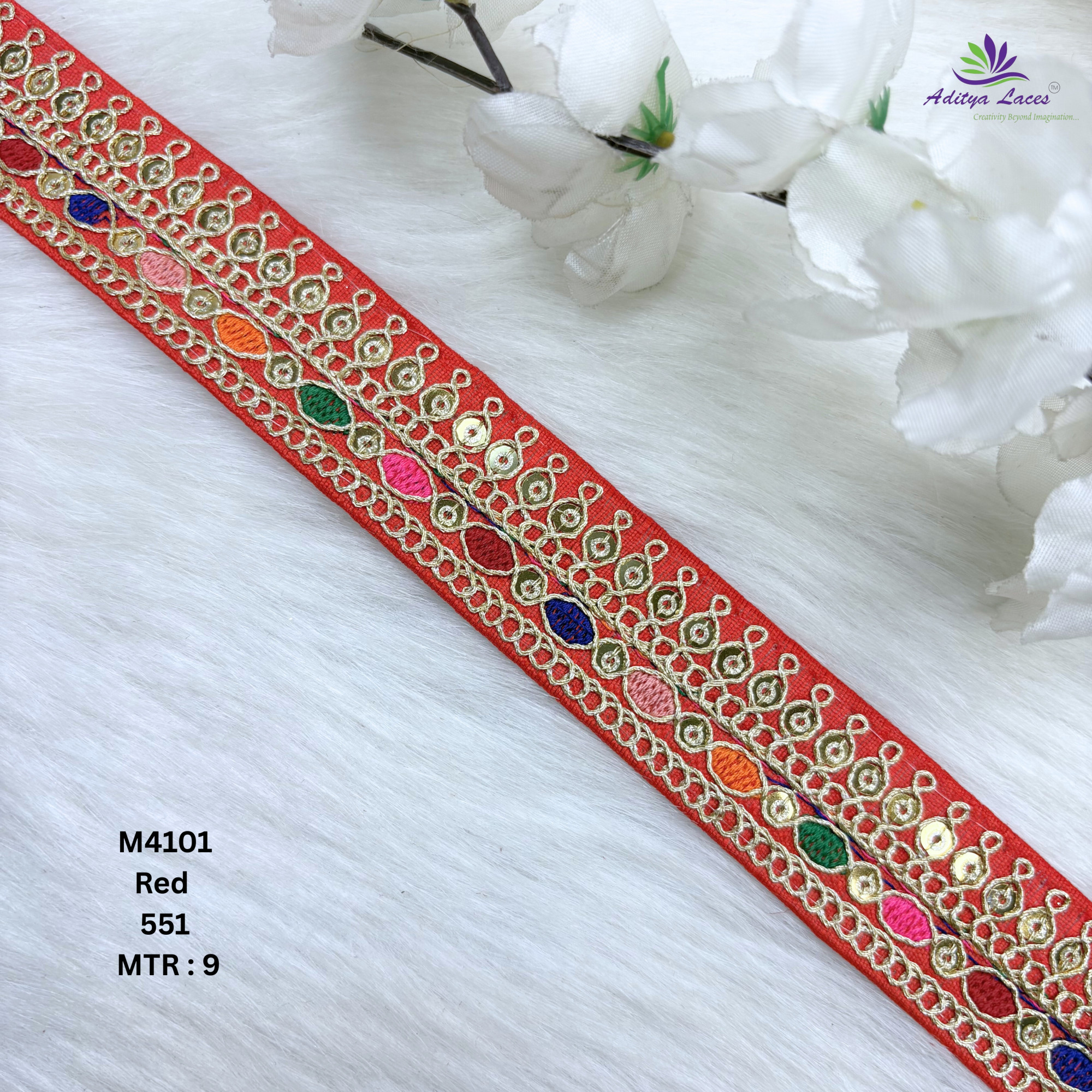 Malbari Embroidery Lace Trim Designer Saree Border Bridal Beads Lace for Ethnic Fashion