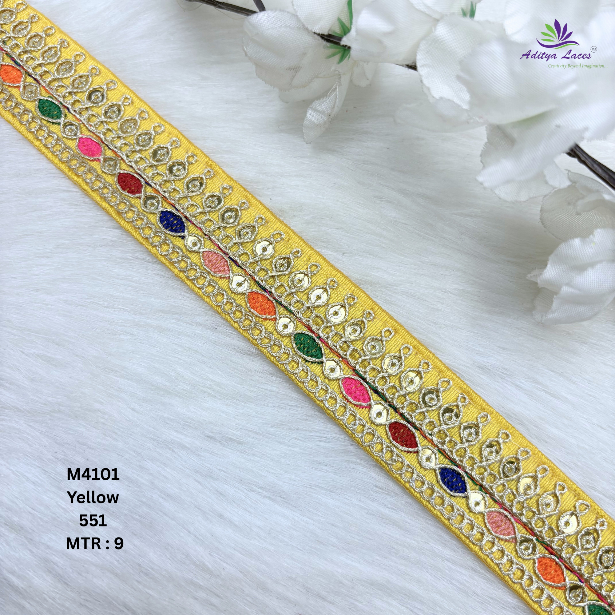 Malbari Embroidery Lace Trim Designer Saree Border Bridal Beads Lace for Ethnic Fashion