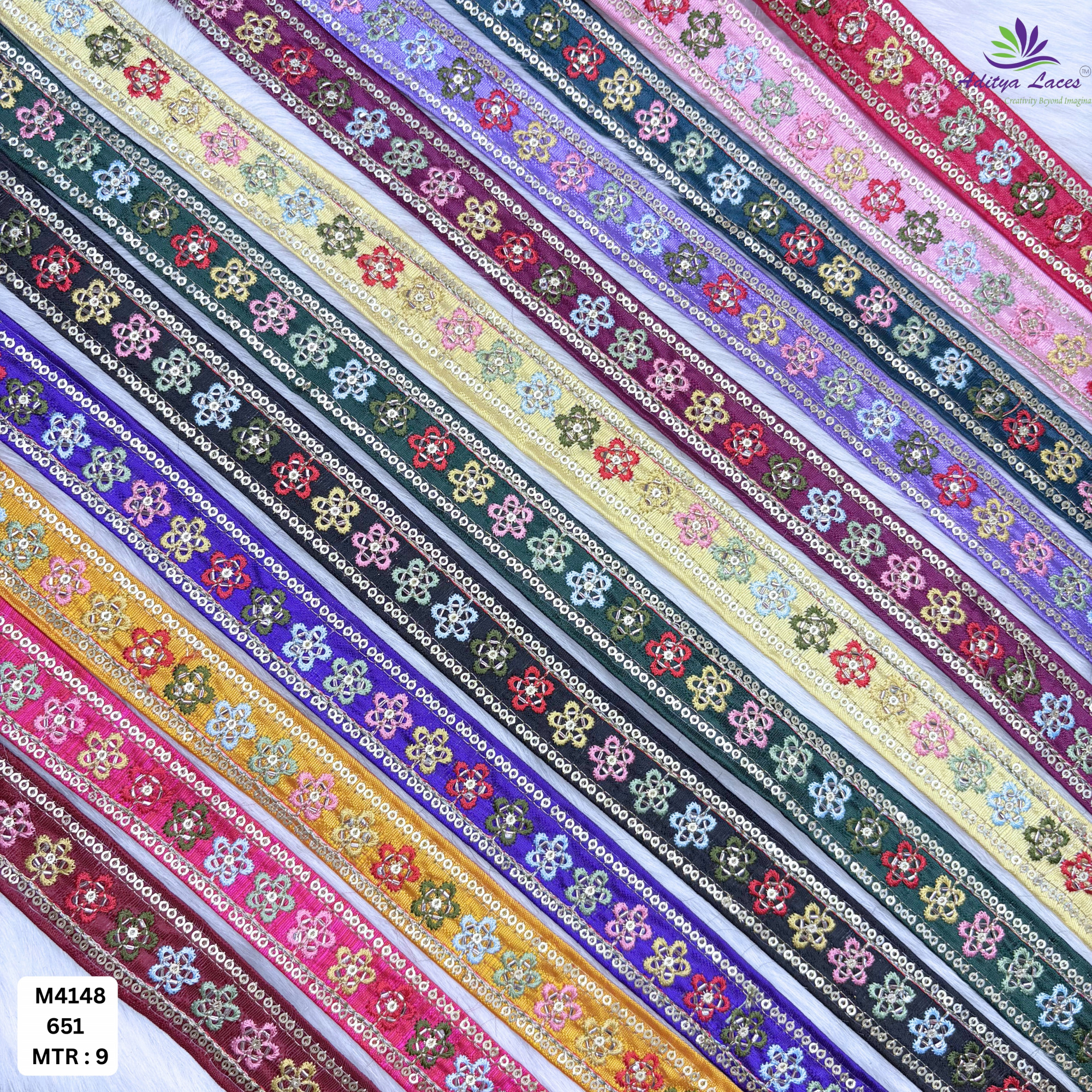 Premium Multicolor Malbari Lace Trim Collection Designer Saree Border Bridal Embroidery Lace for Ethnic Fashion Wholesale Supplier