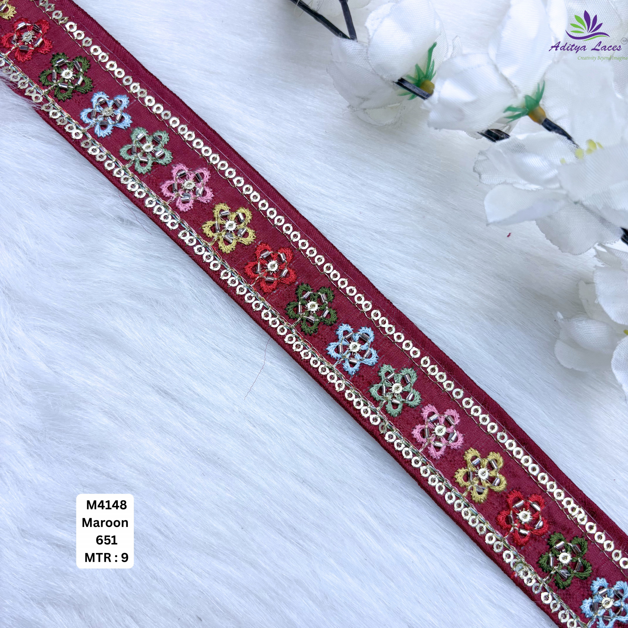 Premium Multicolor Malbari Lace Trim Collection Designer Saree Border Bridal Embroidery Lace for Ethnic Fashion Wholesale Supplier