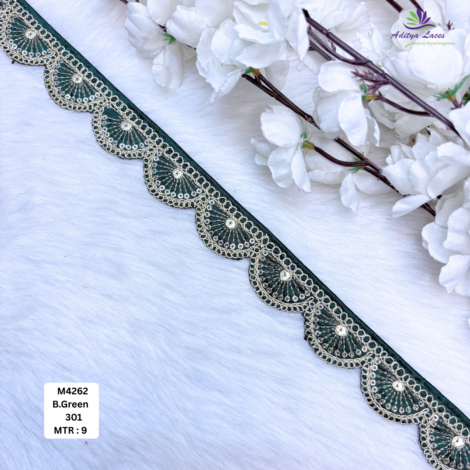 Malbari Multicolor Beads Lace Trim Designer Saree Border Bridal Decorative Lace Wholesale Lace Supplier