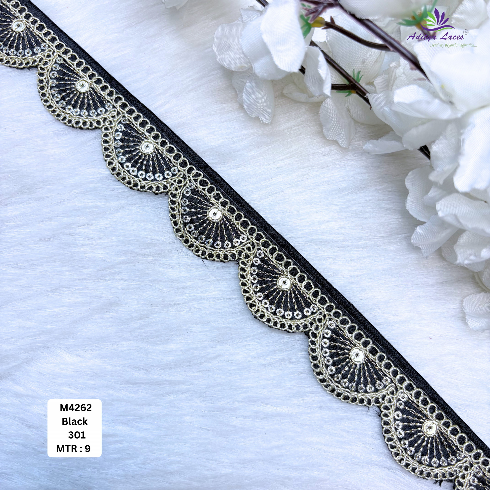 Malbari Multicolor Beads Lace Trim Designer Saree Border Bridal Decorative Lace Wholesale Lace Supplier