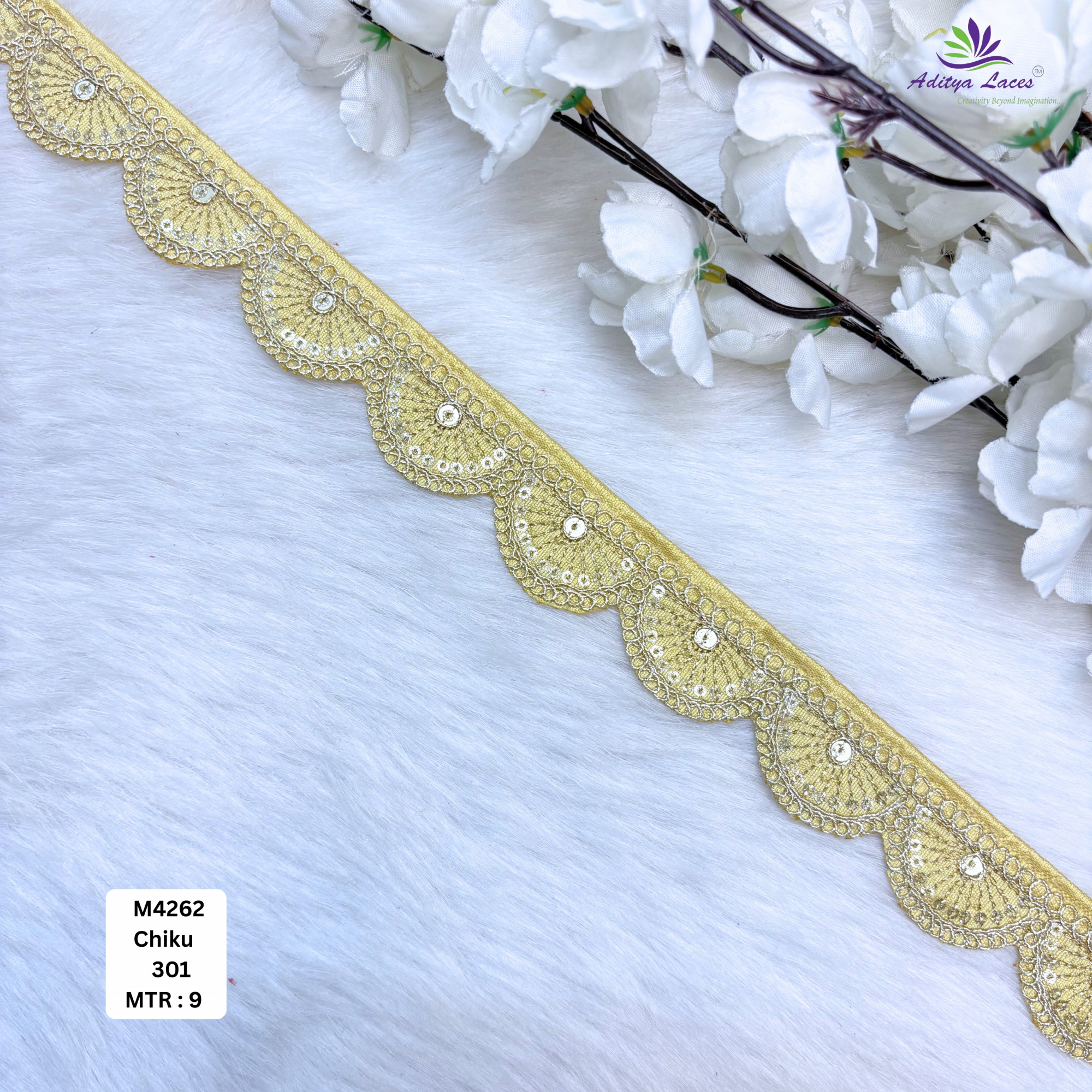 Malbari Multicolor Beads Lace Trim Designer Saree Border Bridal Decorative Lace Wholesale Lace Supplier