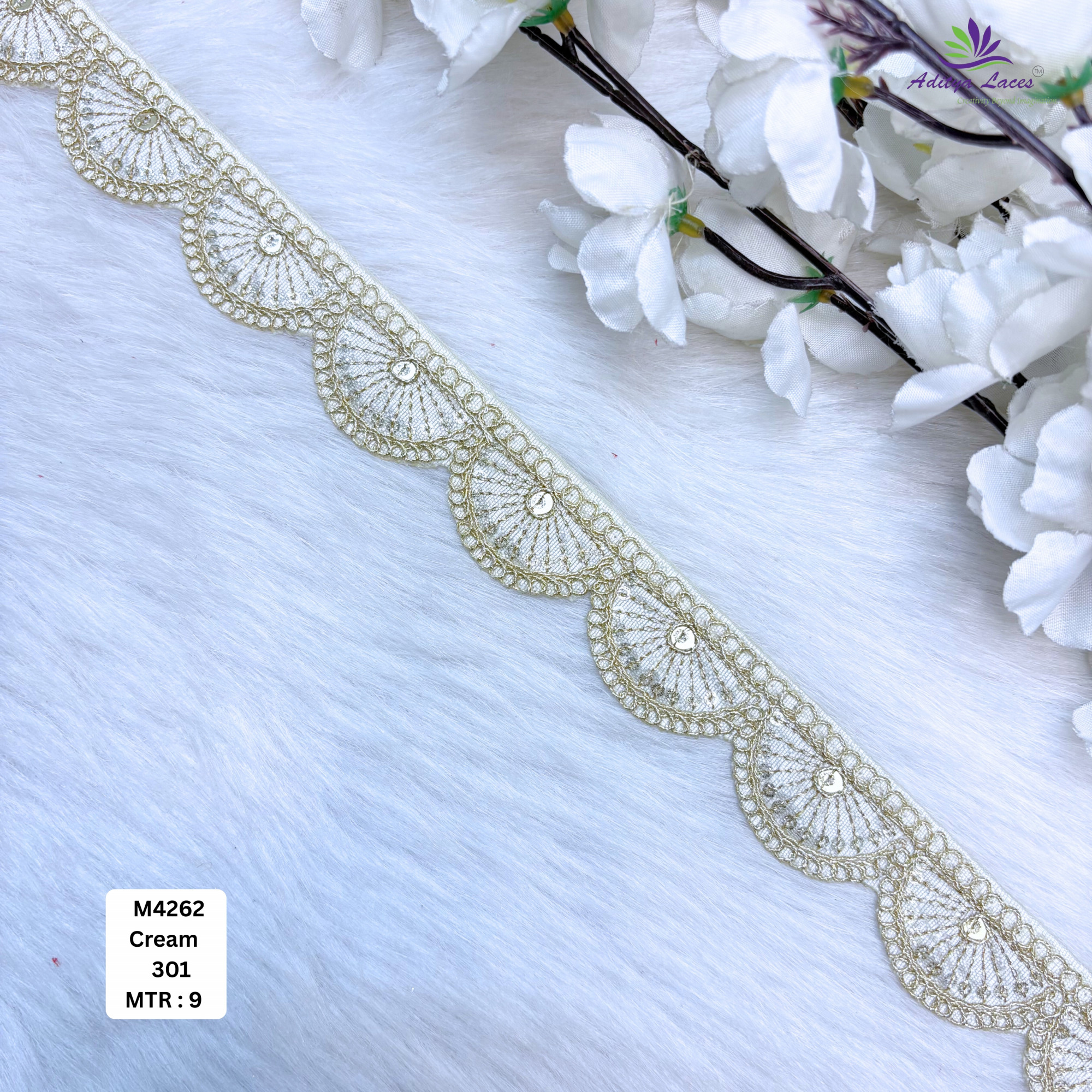 Malbari Multicolor Beads Lace Trim Designer Saree Border Bridal Decorative Lace Wholesale Lace Supplier