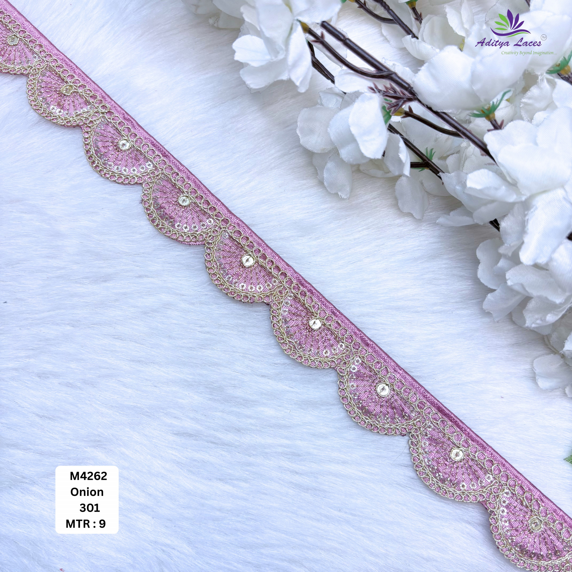 Malbari Multicolor Beads Lace Trim Designer Saree Border Bridal Decorative Lace Wholesale Lace Supplier