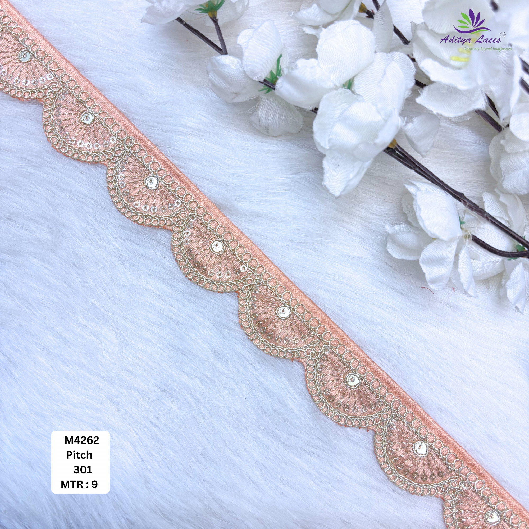 Malbari Multicolor Beads Lace Trim Designer Saree Border Bridal Decorative Lace Wholesale Lace Supplier