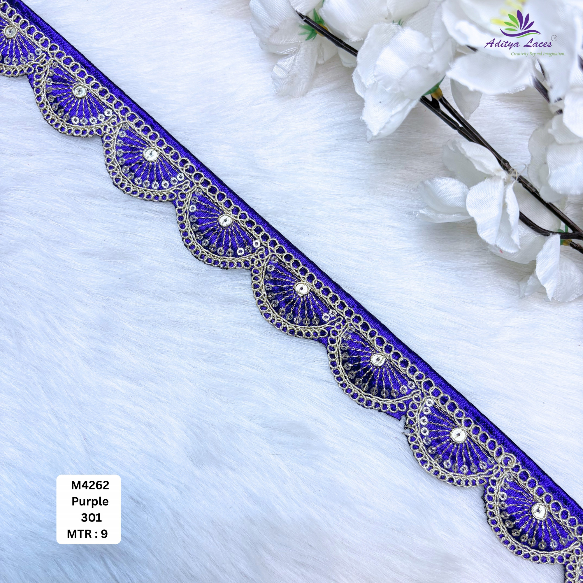 Malbari Multicolor Beads Lace Trim Designer Saree Border Bridal Decorative Lace Wholesale Lace Supplier