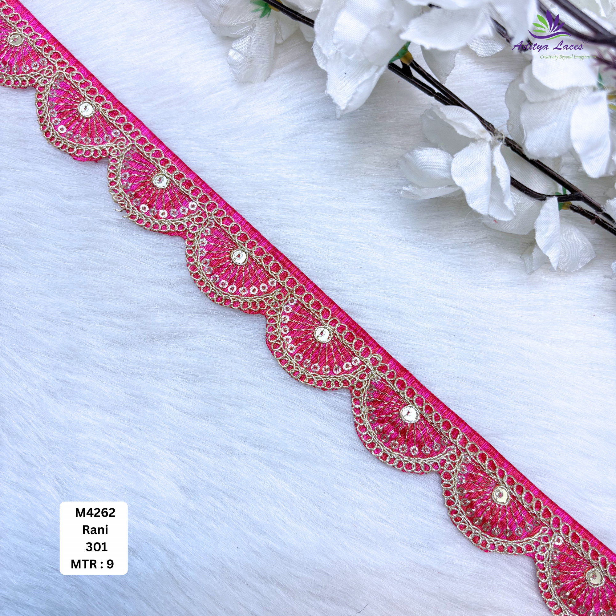 Malbari Multicolor Beads Lace Trim Designer Saree Border Bridal Decorative Lace Wholesale Lace Supplier