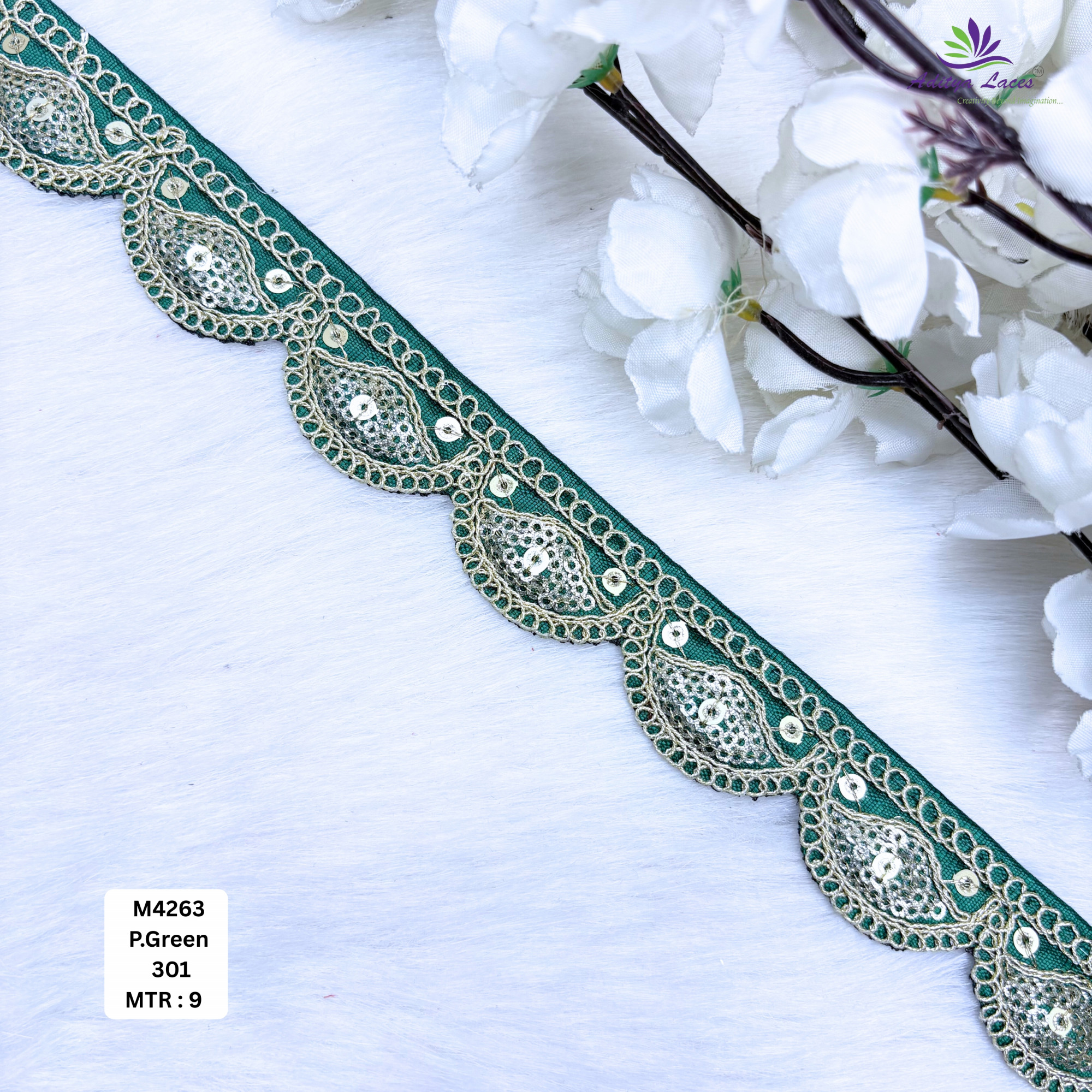 Premium Multicolor Malbari Lace Trim Designer Saree Border Bridal Decorative Lace for Ethnic Fashion Wholesale Supplier